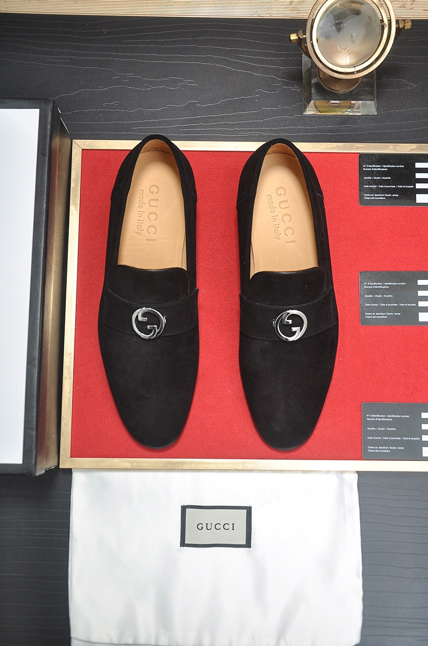 GG Men's Loafer Black Suede 552794
