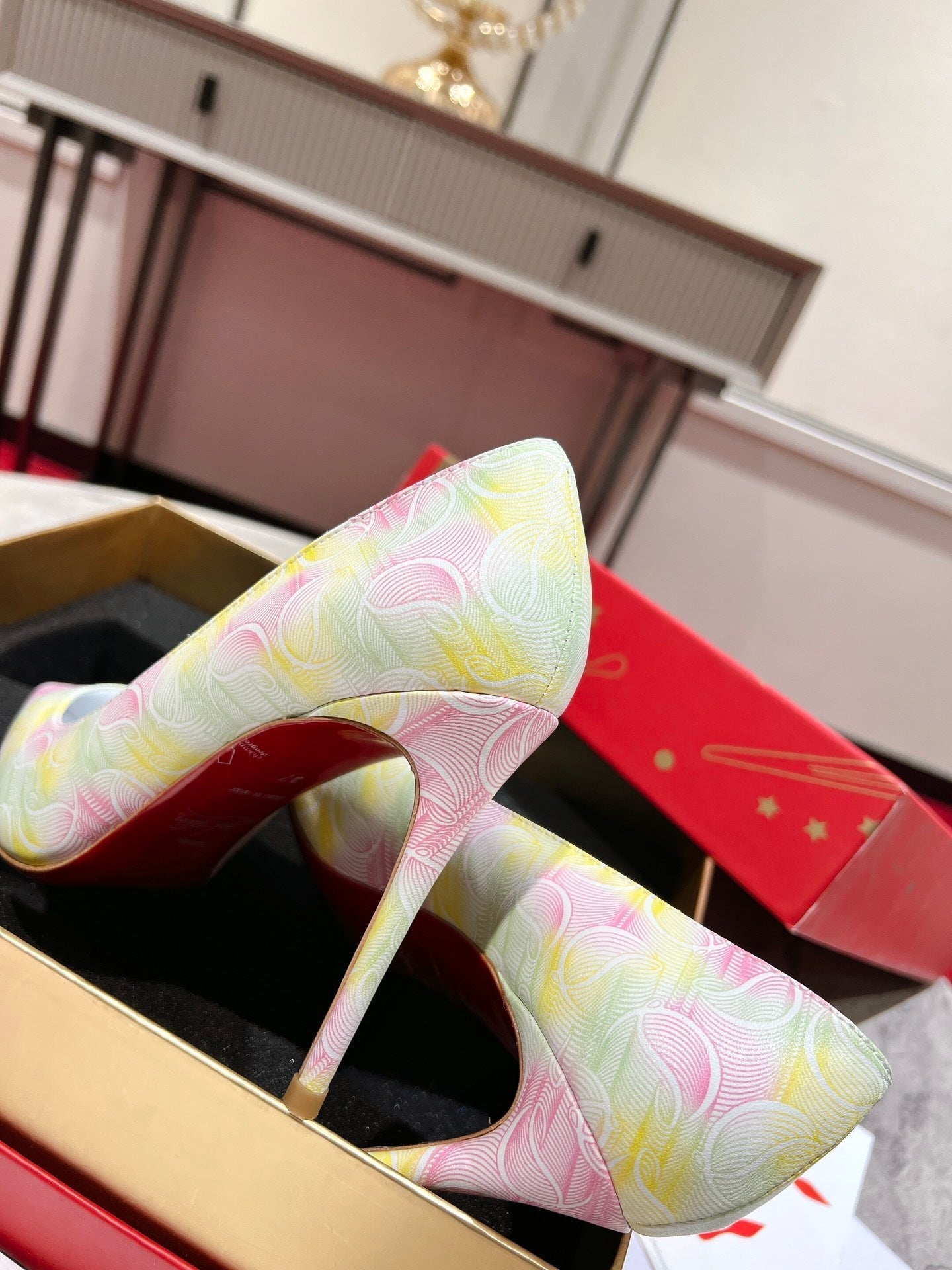 CL So Kate Pumps 120 mm Texture Leather Multicolor