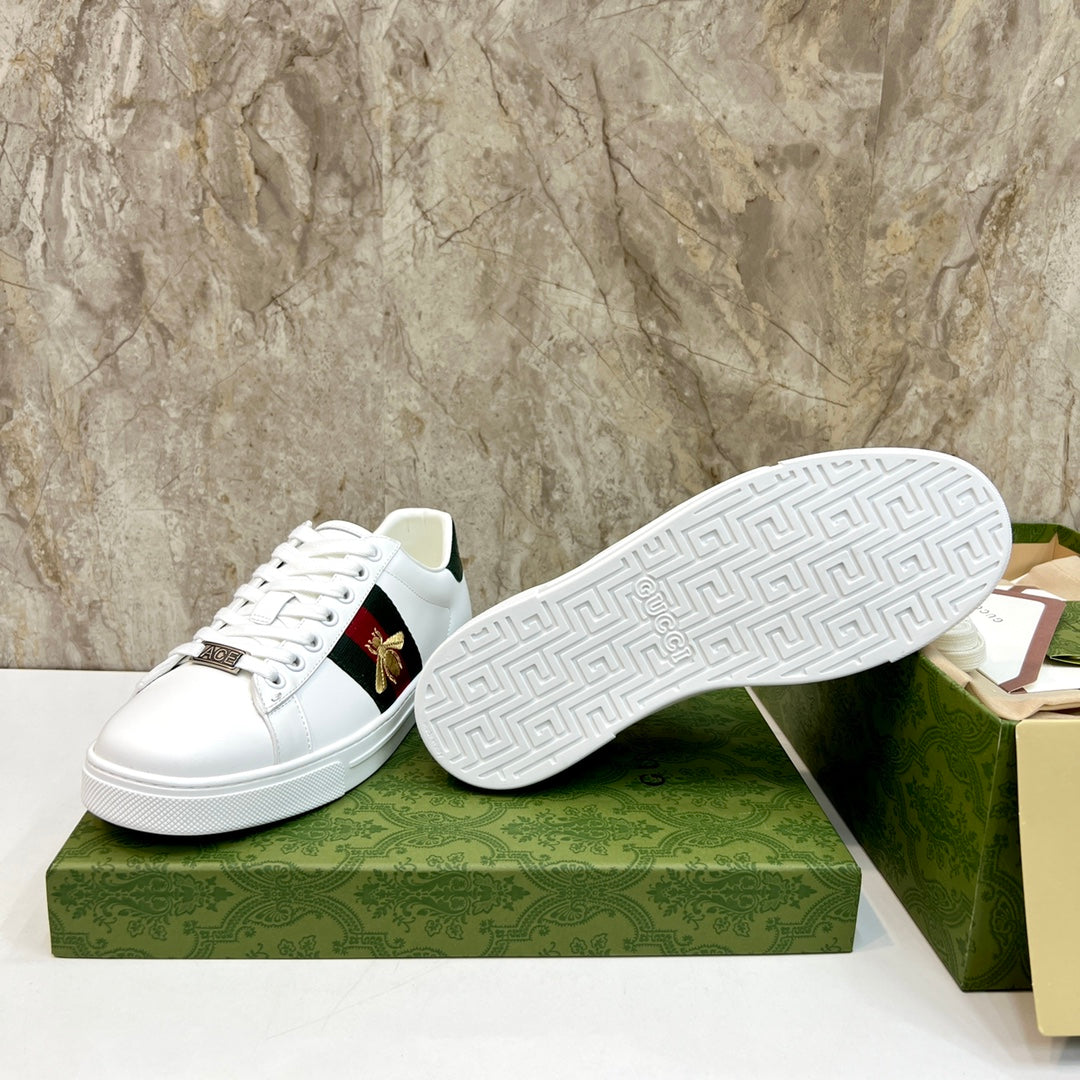 GG Men's ACE Sneaker White Cowhide 525964