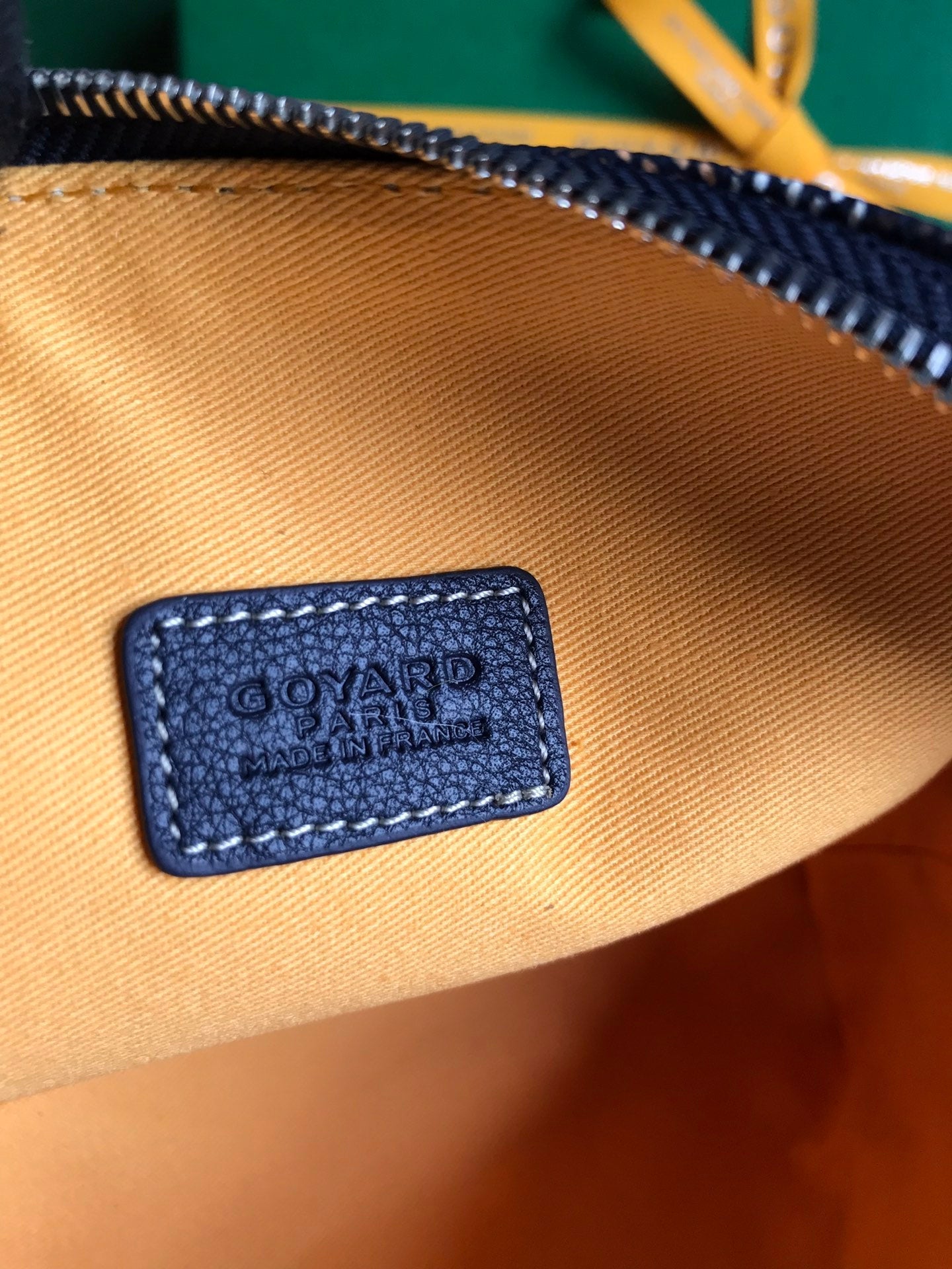 VENDÃ”ME COSMETIC POUCH 17 IN NAVY BLUE GOYARDINE CANVAS AND CALFSKIN TRIM