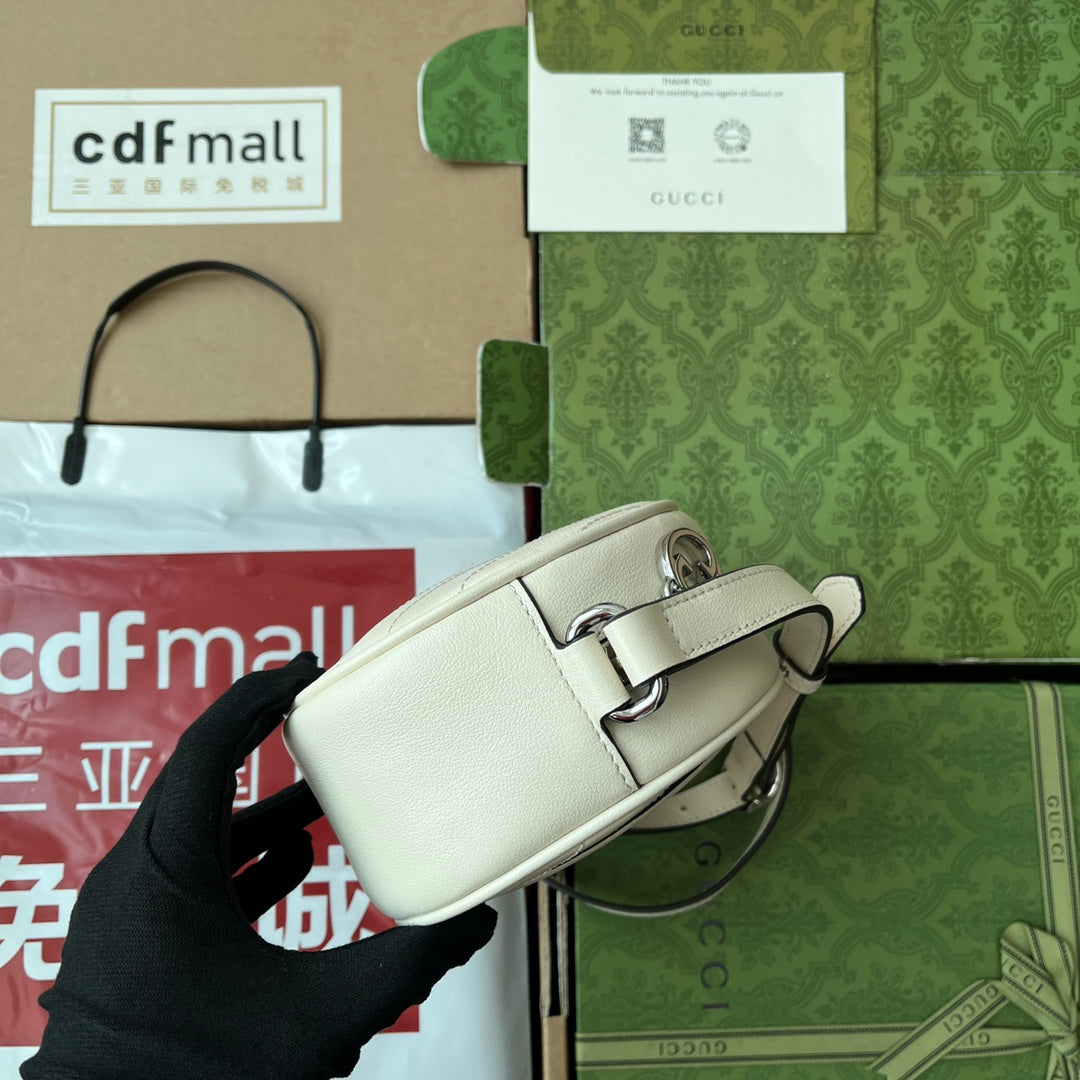 Gucci Blondie 20 Bag White Leather 239975