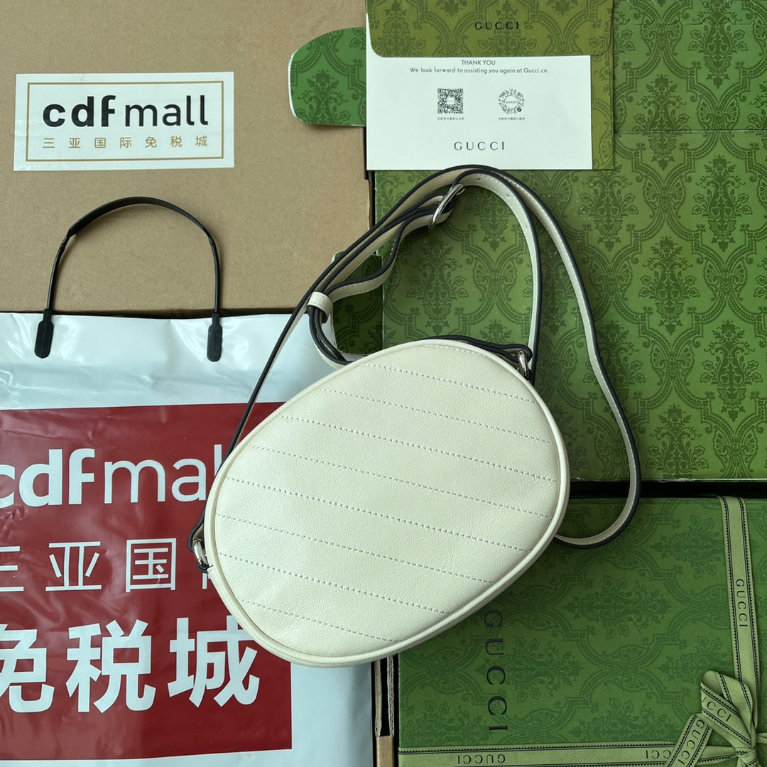 Gucci Blondie 20 Bag White Leather 239975