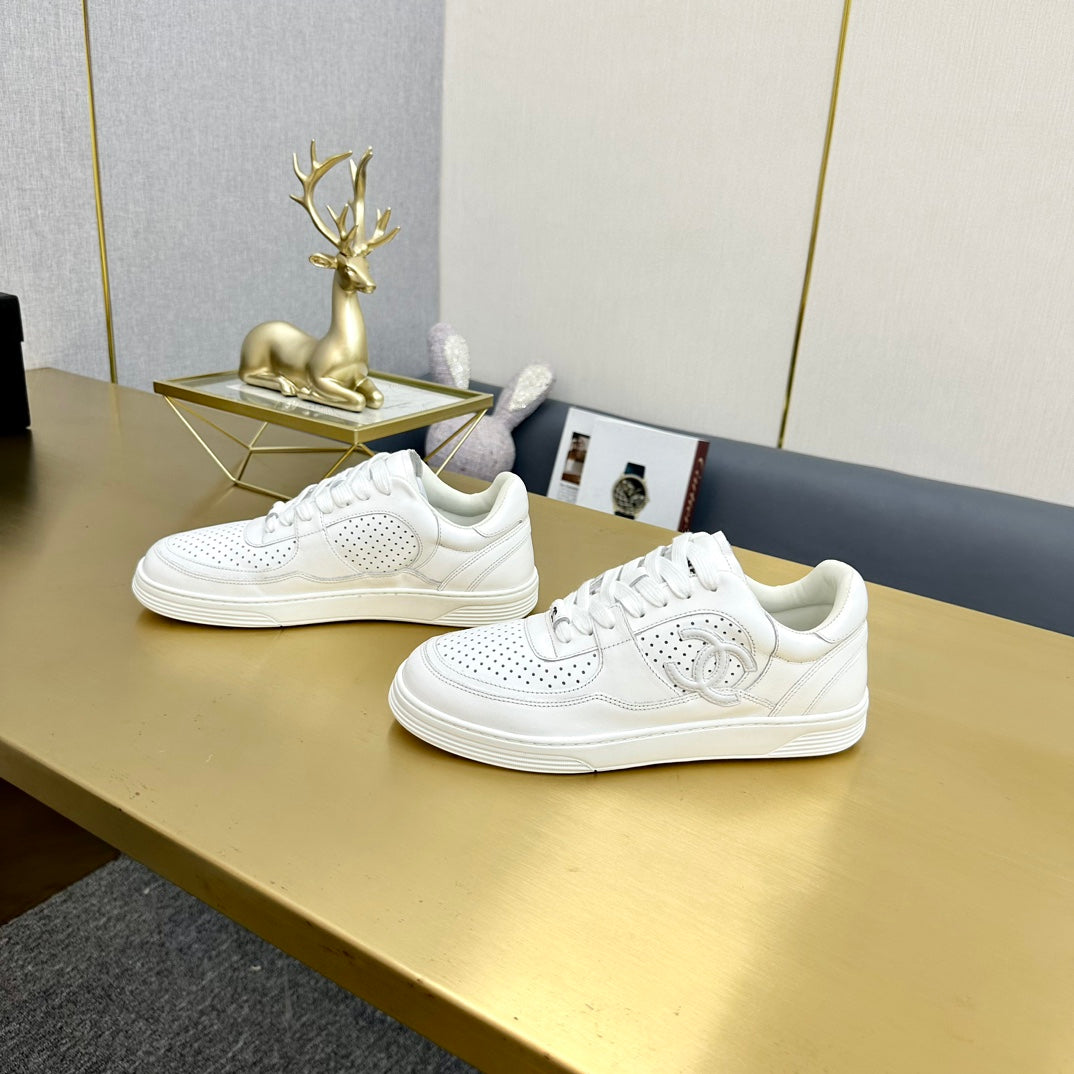 Chanel 2026 Platform Panda Sneakers White Calfskin 986769