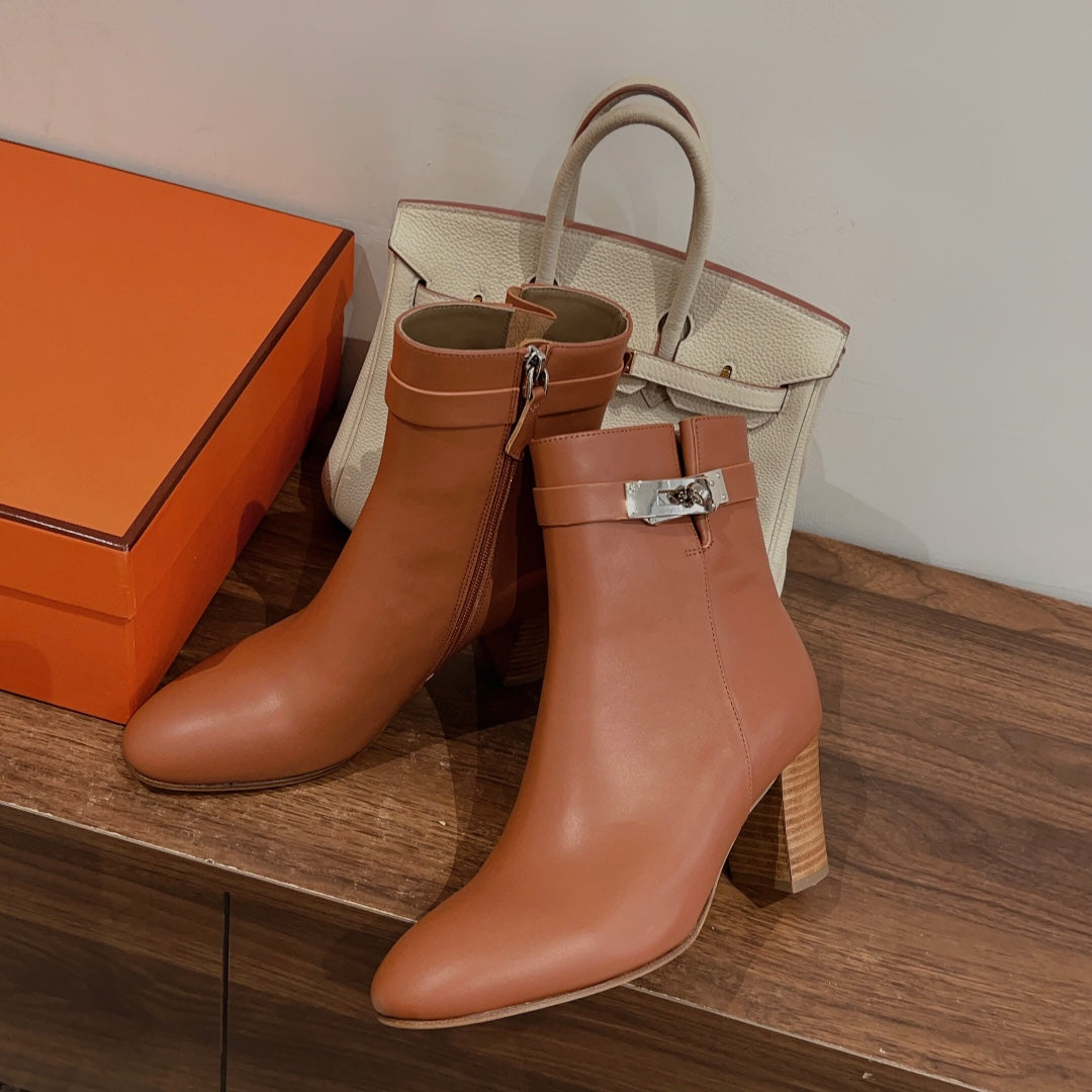 HM Saint Germain Ankle Boot Brown Calfskin