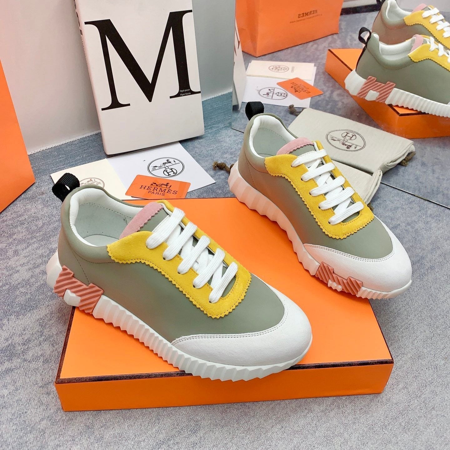 HM Bouncing Sneaker In Multicolor Lambskin 106439