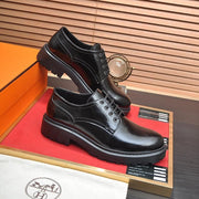 HM DANIEL TRAMPING SHOE GLOSSY BLACK CALFSKIN