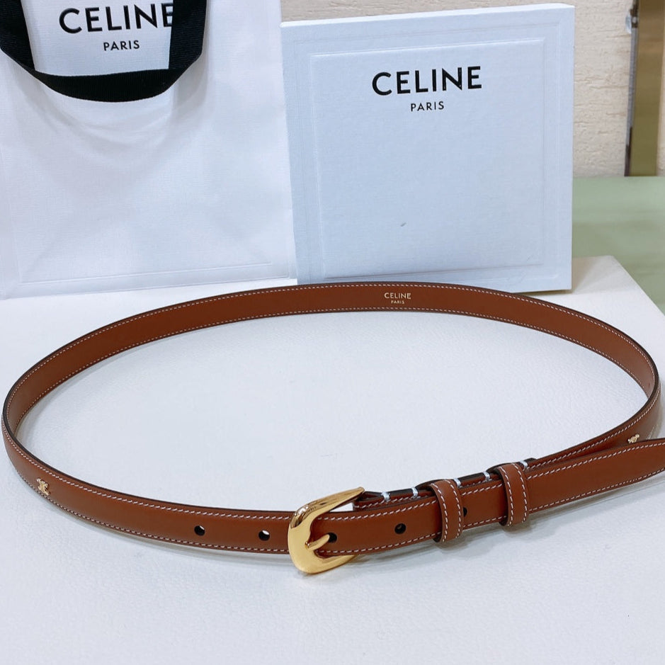 CEL 18mm Gold Belt Brown Cowhide 176688