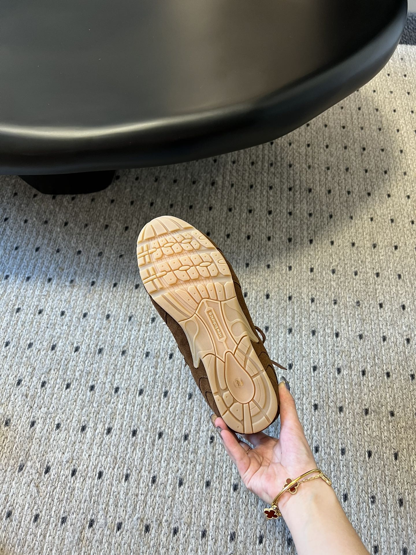 Miu Balance 530 Sneaker Solid Brown Suede