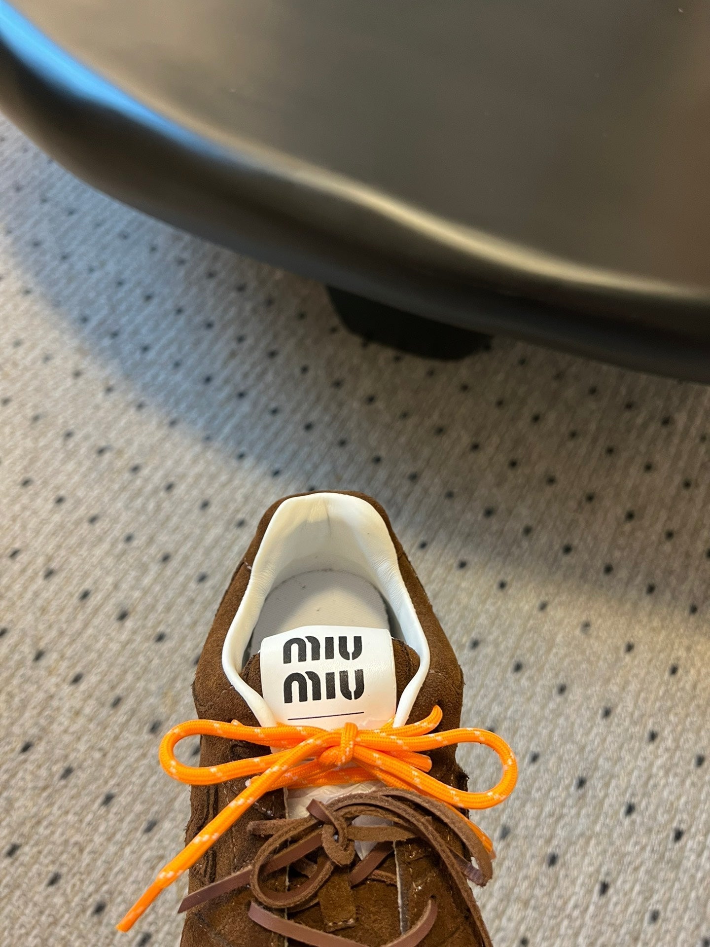 Miu Balance 530 Sneaker Solid Brown Suede