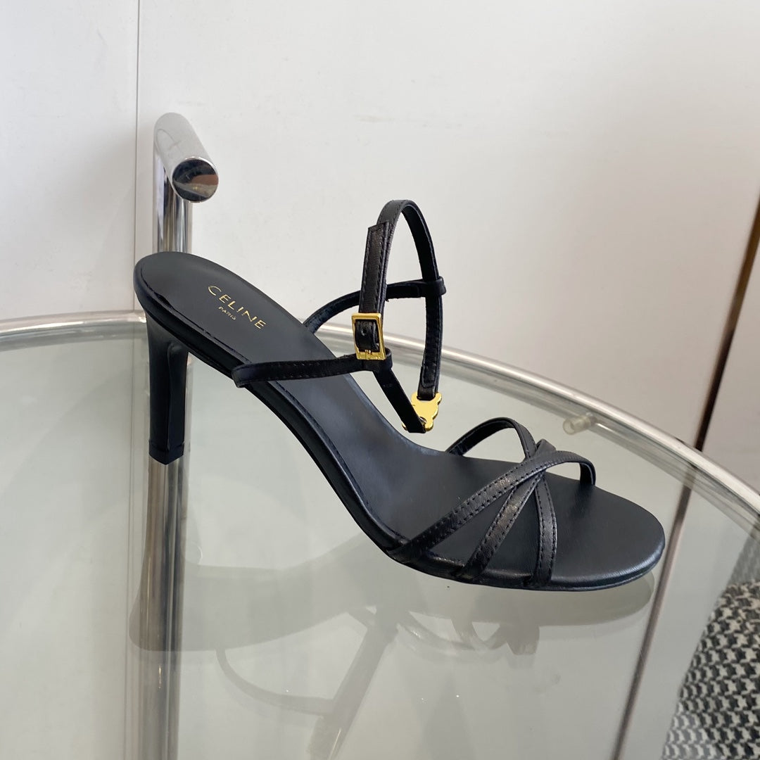 HIGH HEEL 65MM IN BLACK CALFSKIN