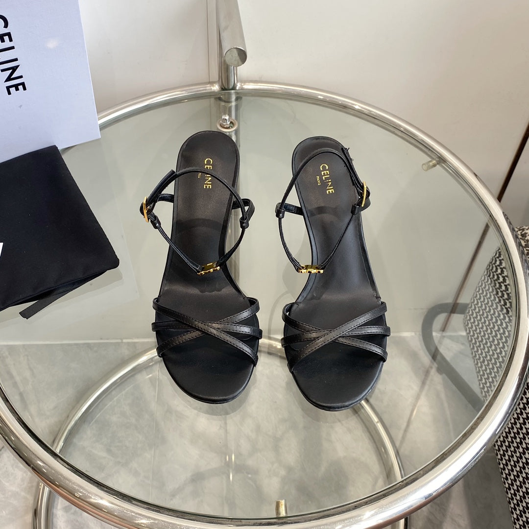 HIGH HEEL 65MM IN BLACK CALFSKIN