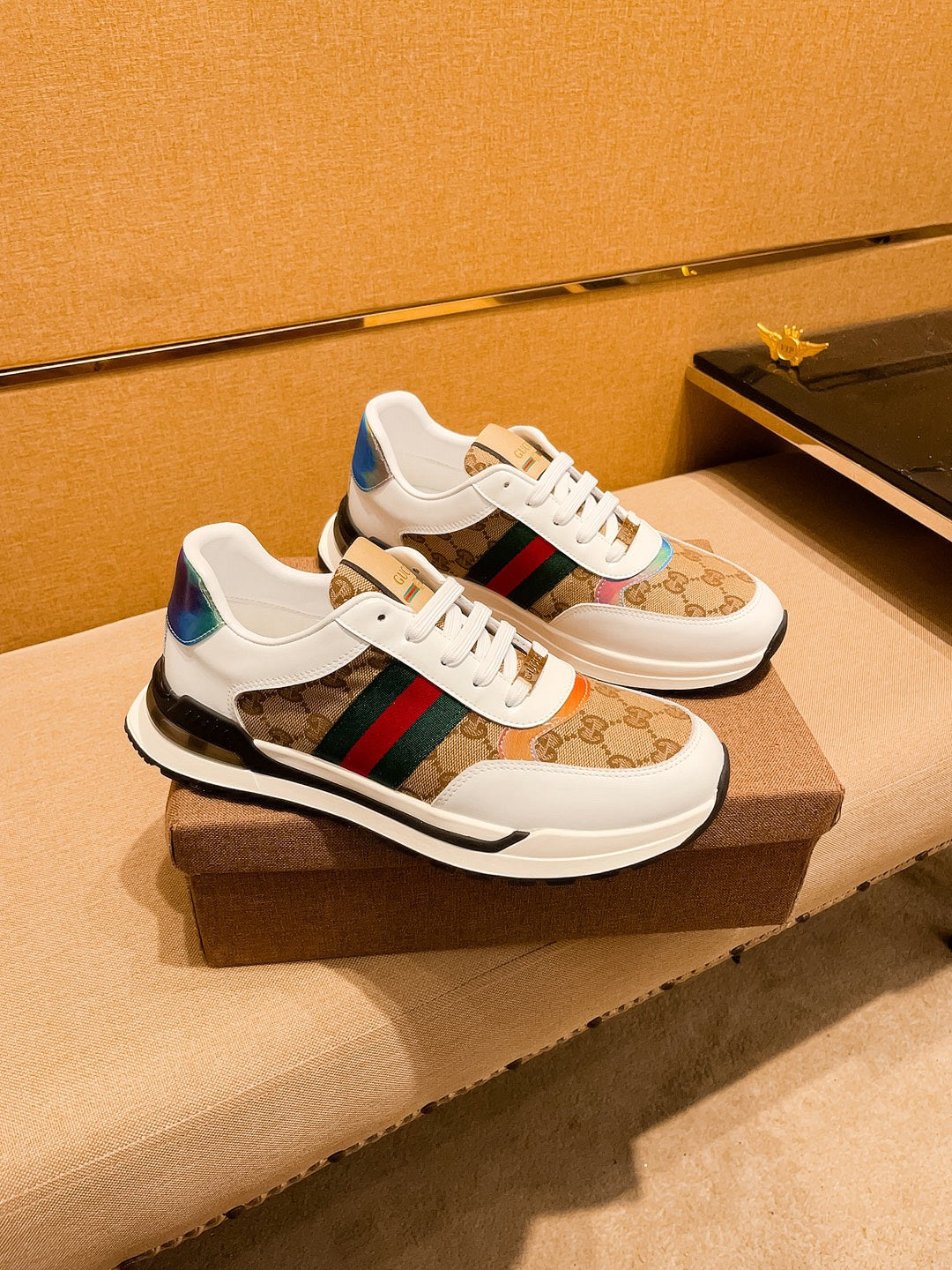 GG Men's ACE Sneaker Brown Cowhide Canvas 108049