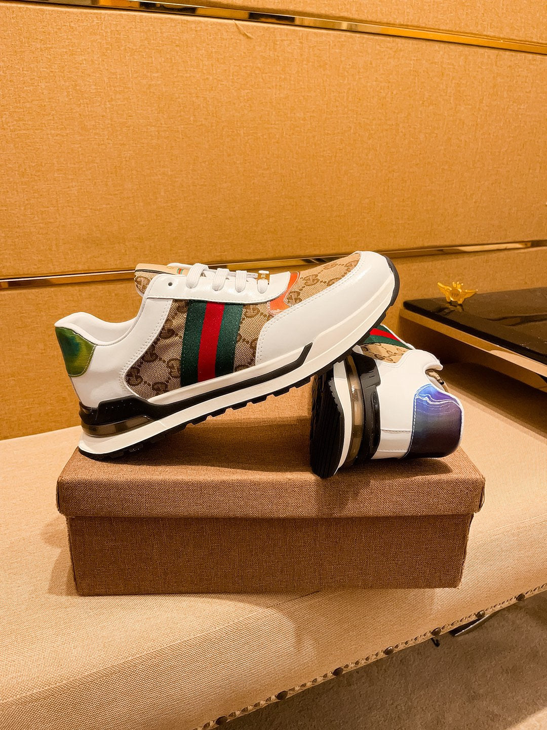 GG Men's ACE Sneaker Brown Cowhide Canvas 108049