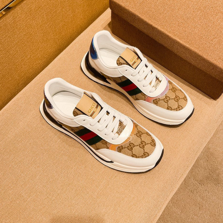 GG Men's ACE Sneaker Brown Cowhide Canvas 108049