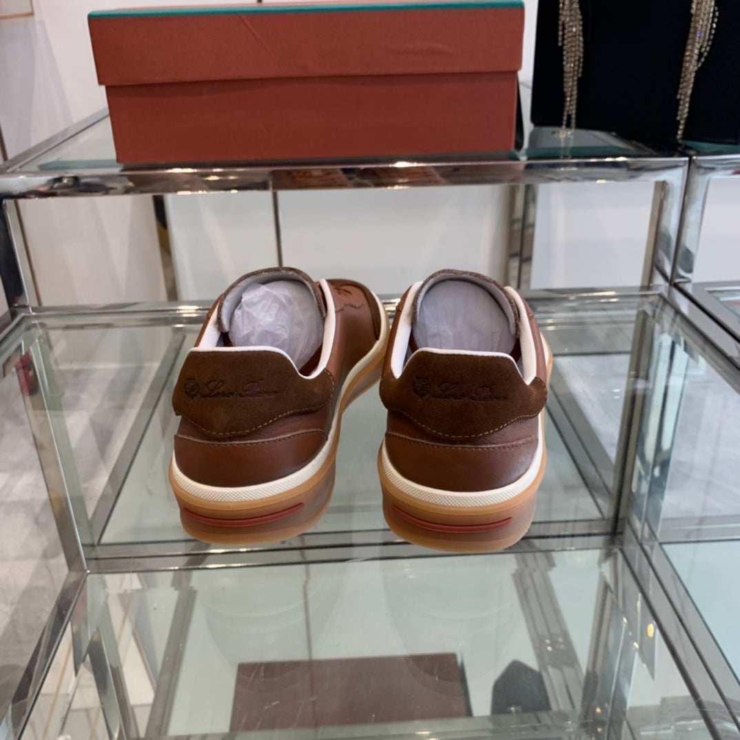LP TENNIS WALK SNEAKERS BROWN AND CHOCOLATE CALFSKIN