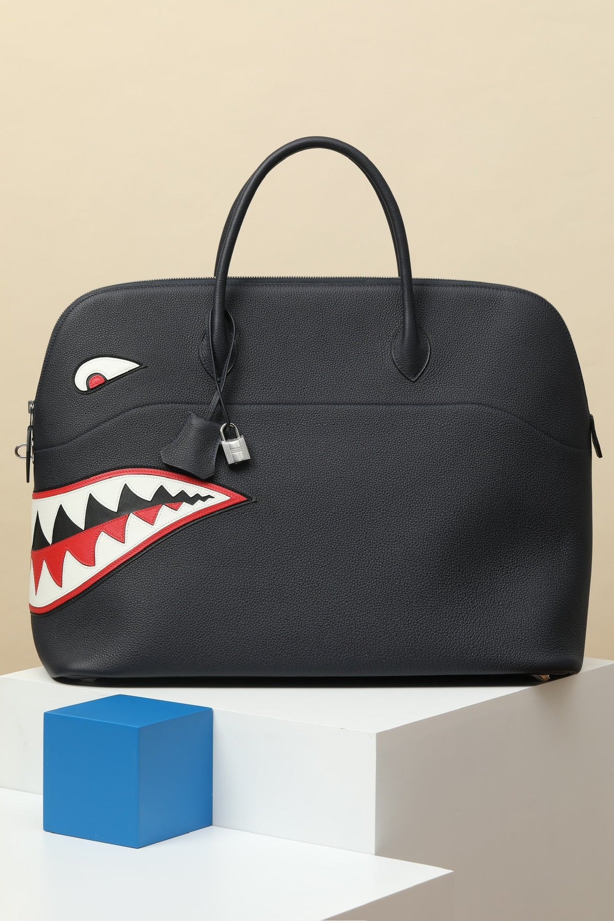 High-end Hermes 2026 Bolide Bowling Shark Bag 45cm Togo Leather