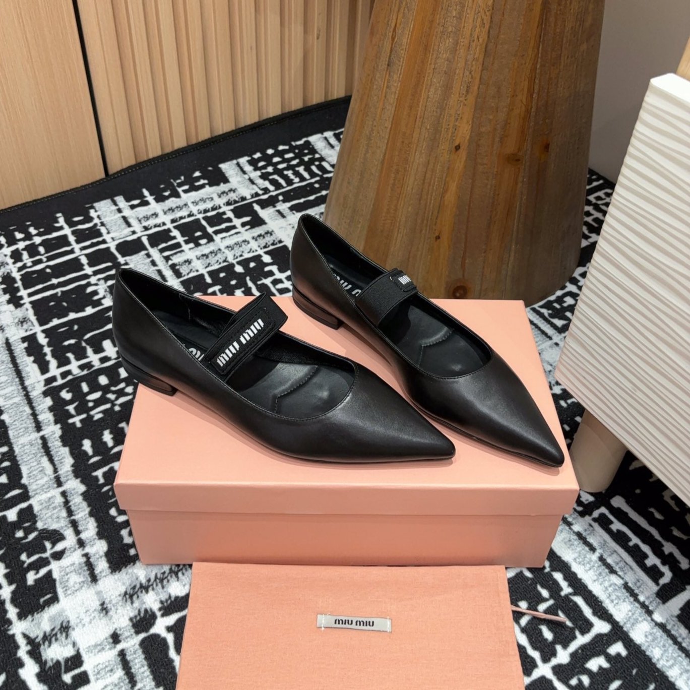 Miu Mary Jane Black Lambskin