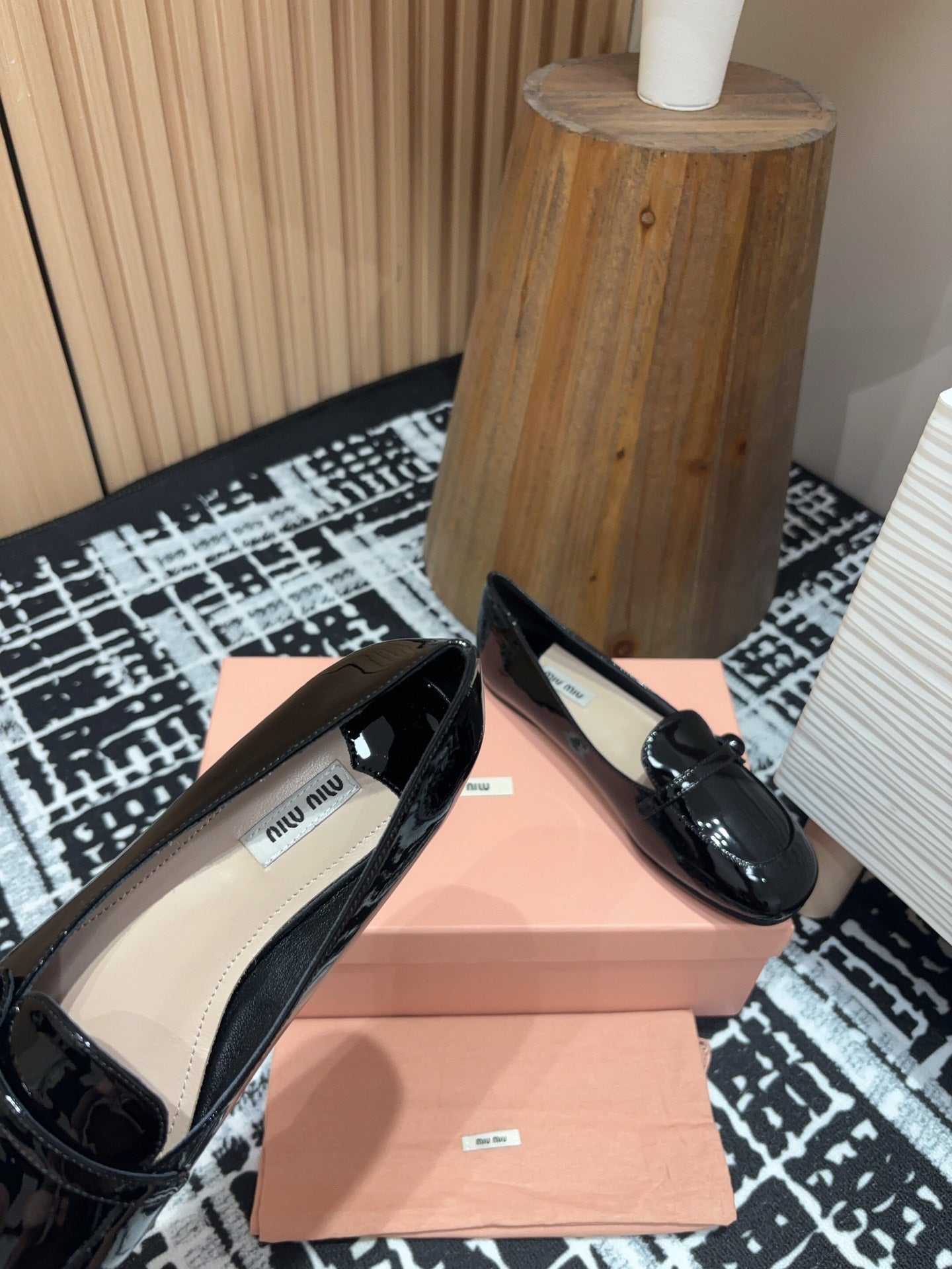 Miu Loafers Black Cowhide