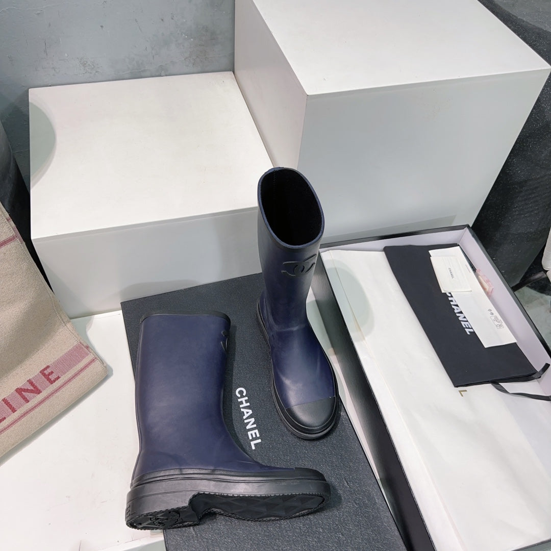 CC Rain Boot Dark Blue Black Rubber