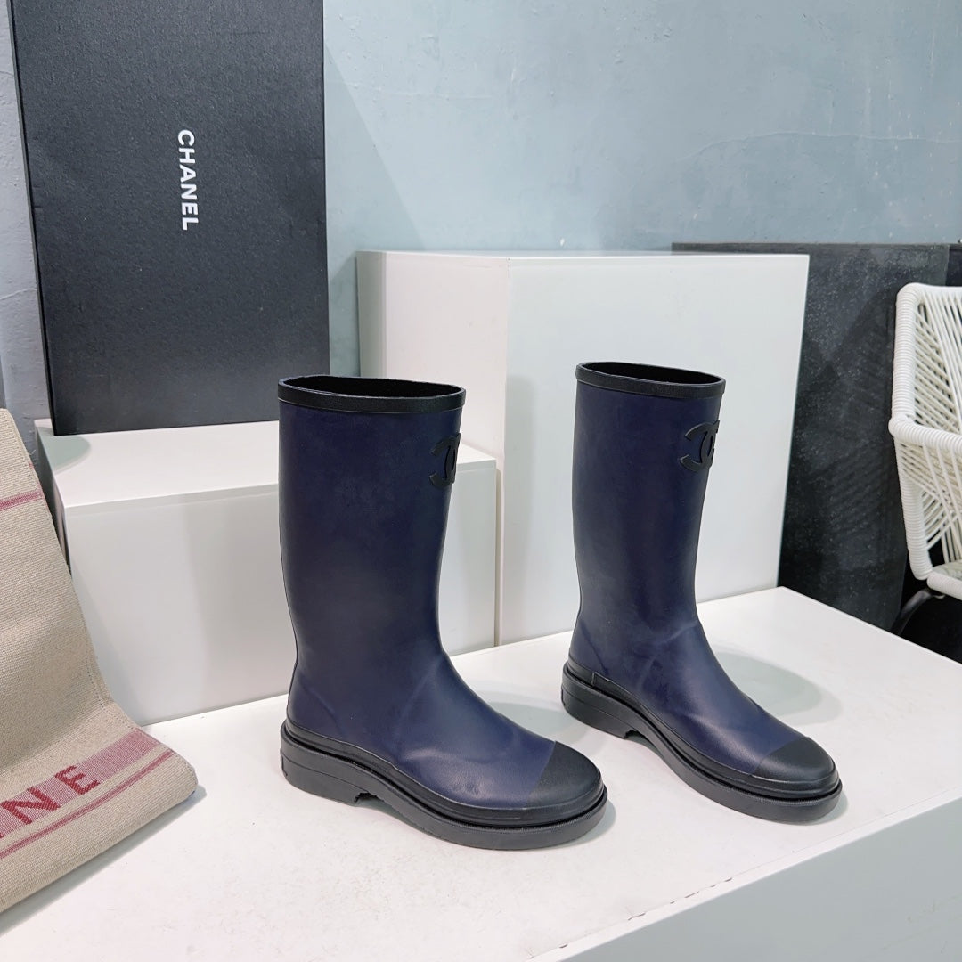 CC Rain Boot Dark Blue Black Rubber