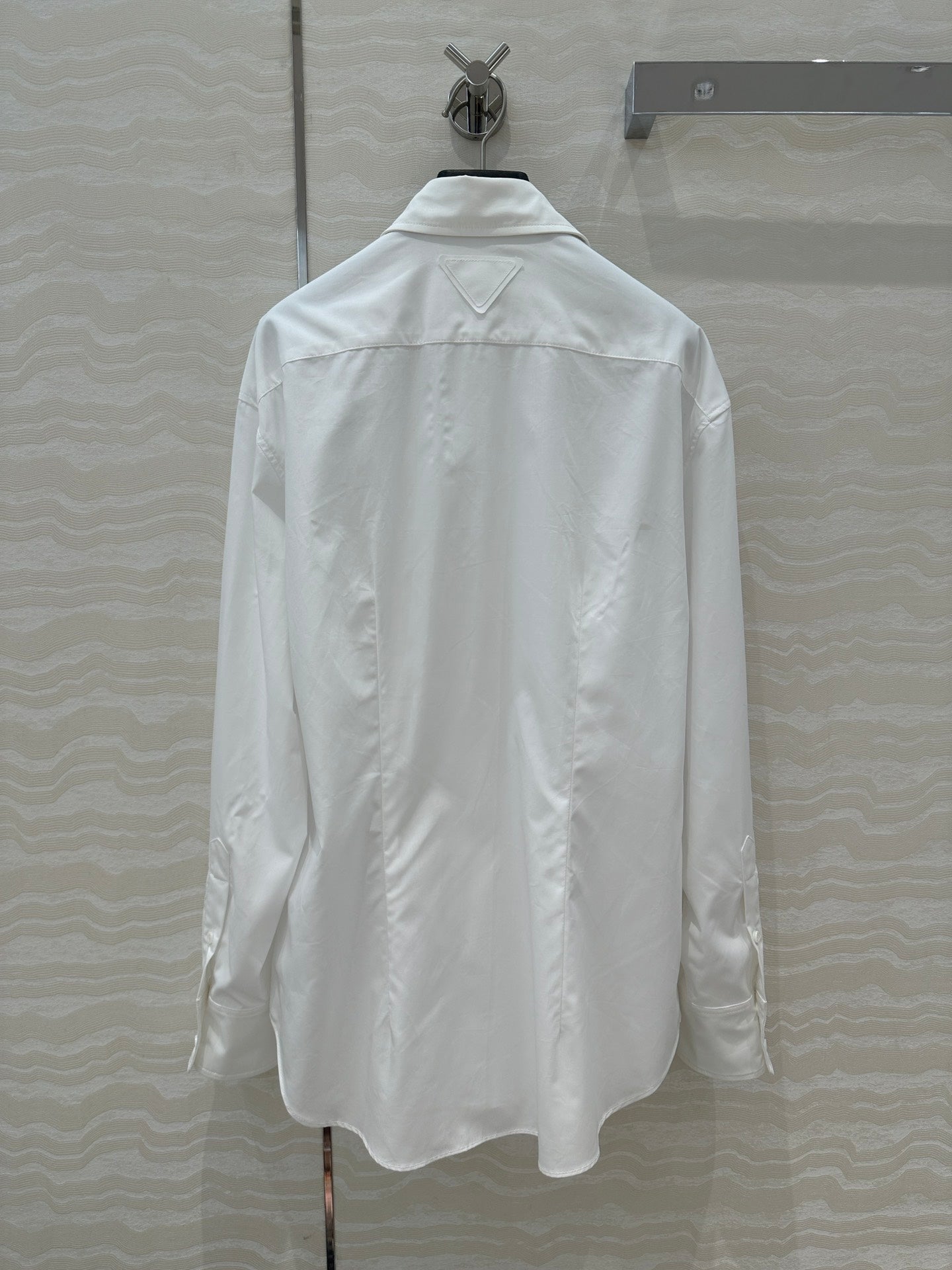Prada Shirt with Diamond Brooch White Cotton