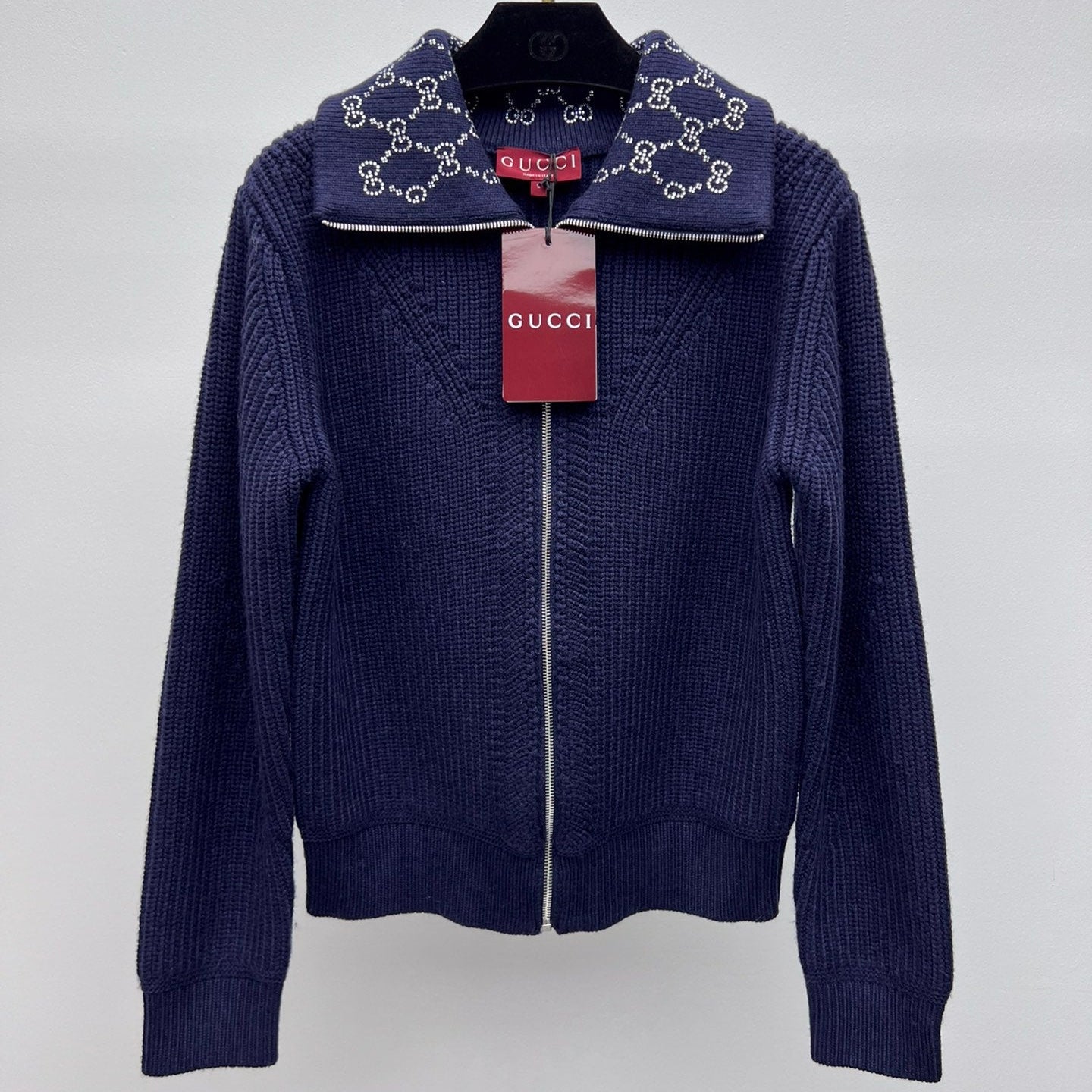 GG 25 Jacket Navy Blue Wool 0030