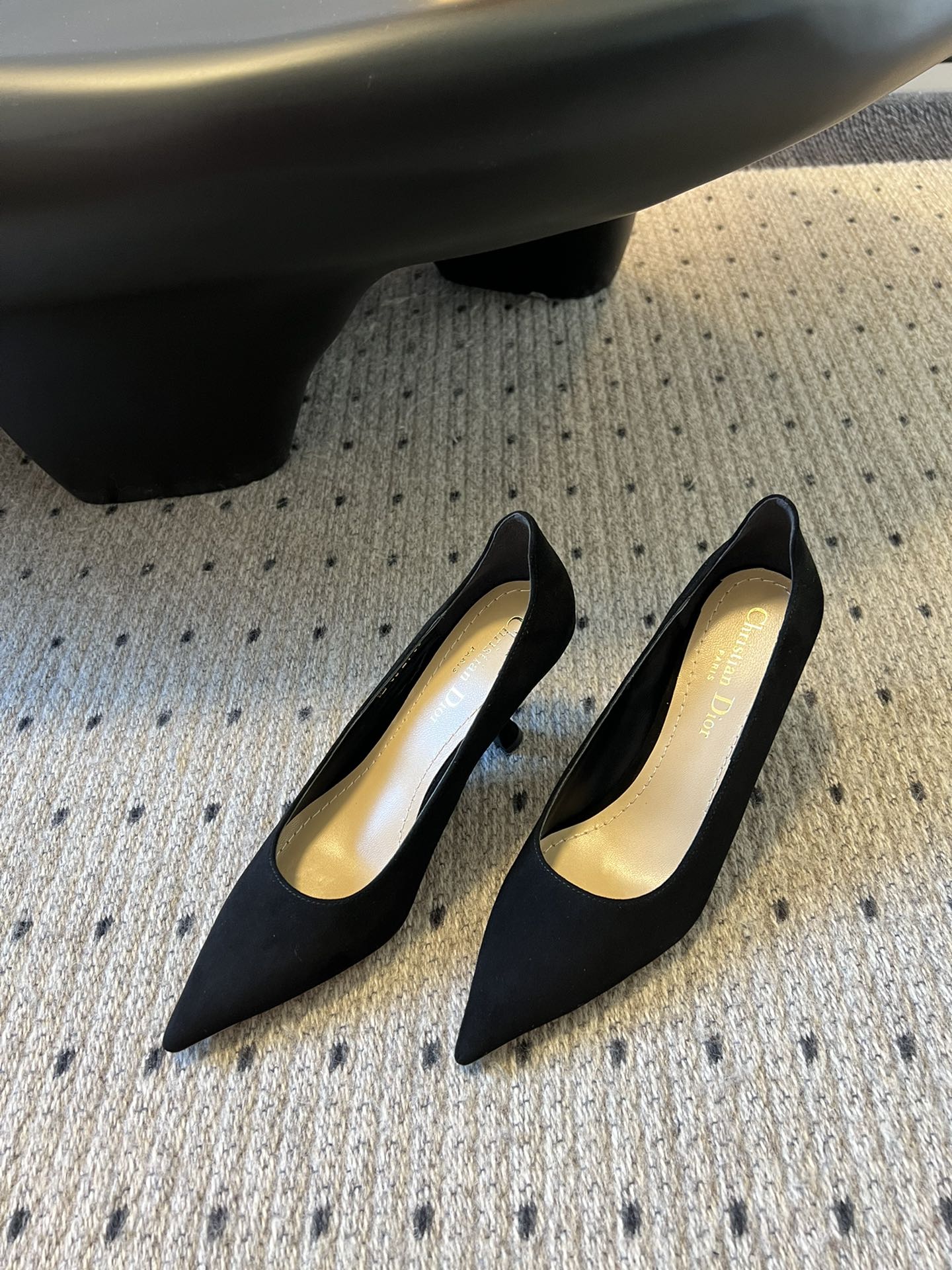 CD Tribales Pump 75mm In Black Suede 996955