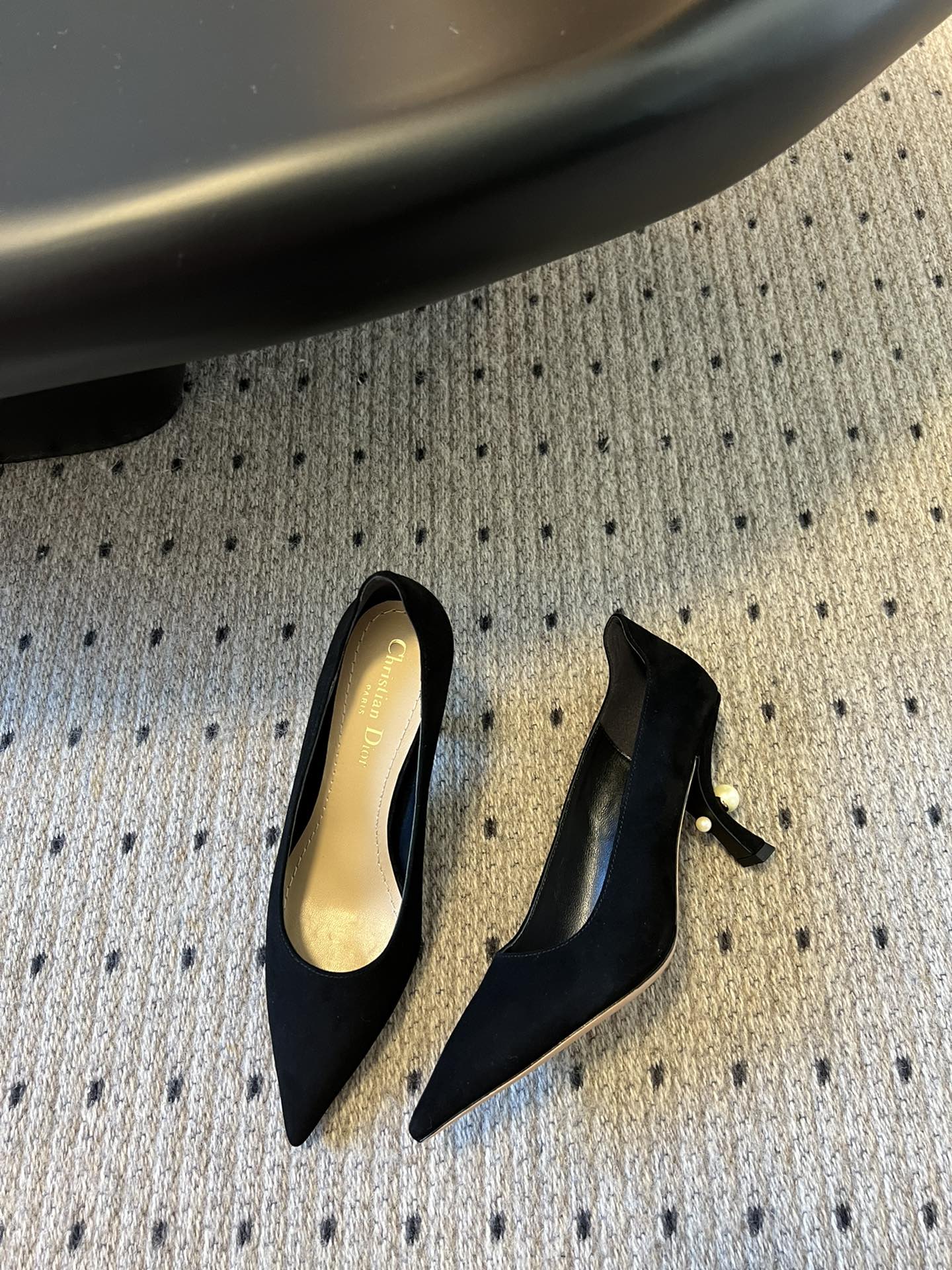 CD Tribales Pump 75mm In Black Suede 996955