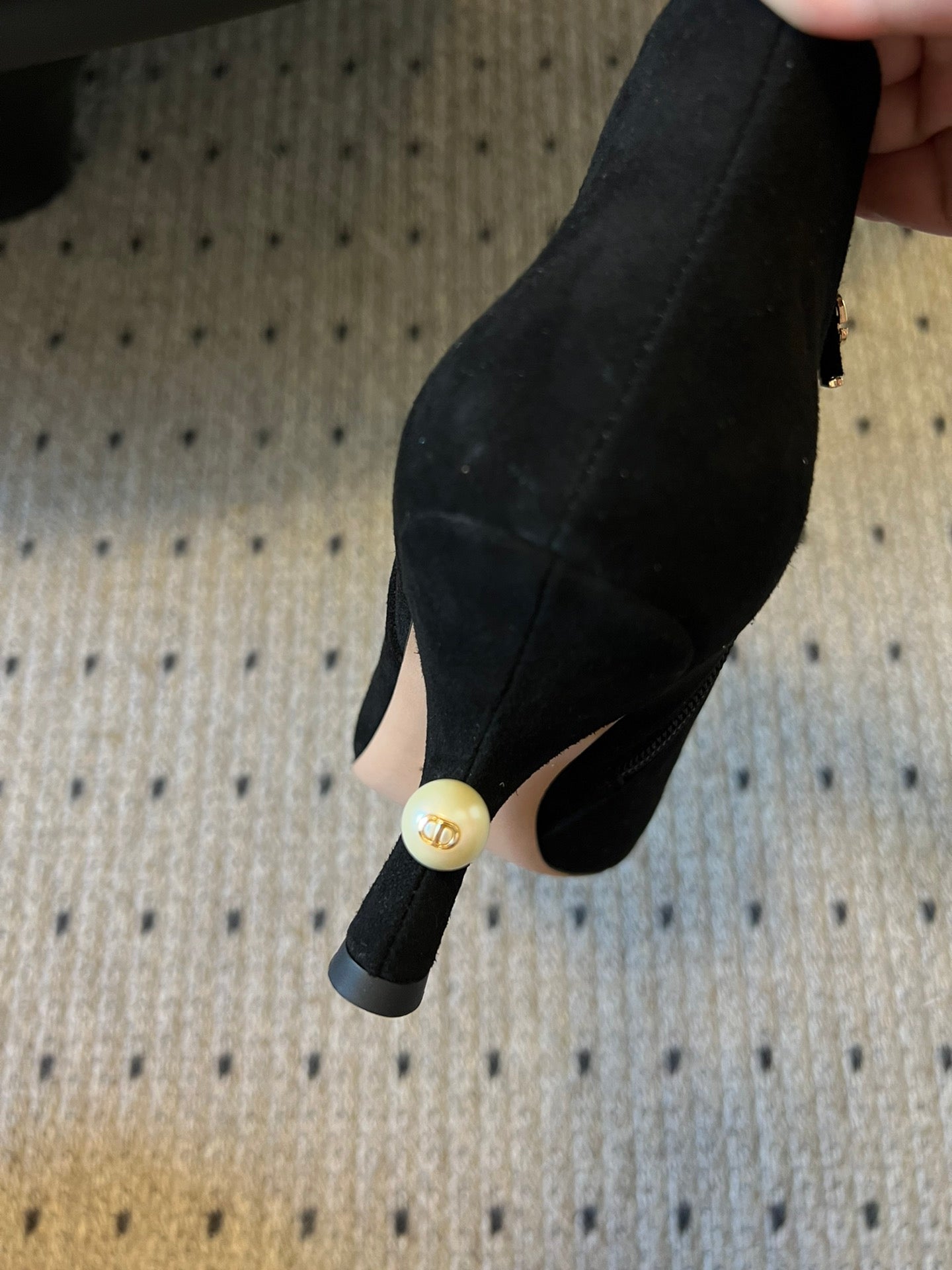 CD Tribales Heeled Ankle Boot 75mm In Black Suede 996953