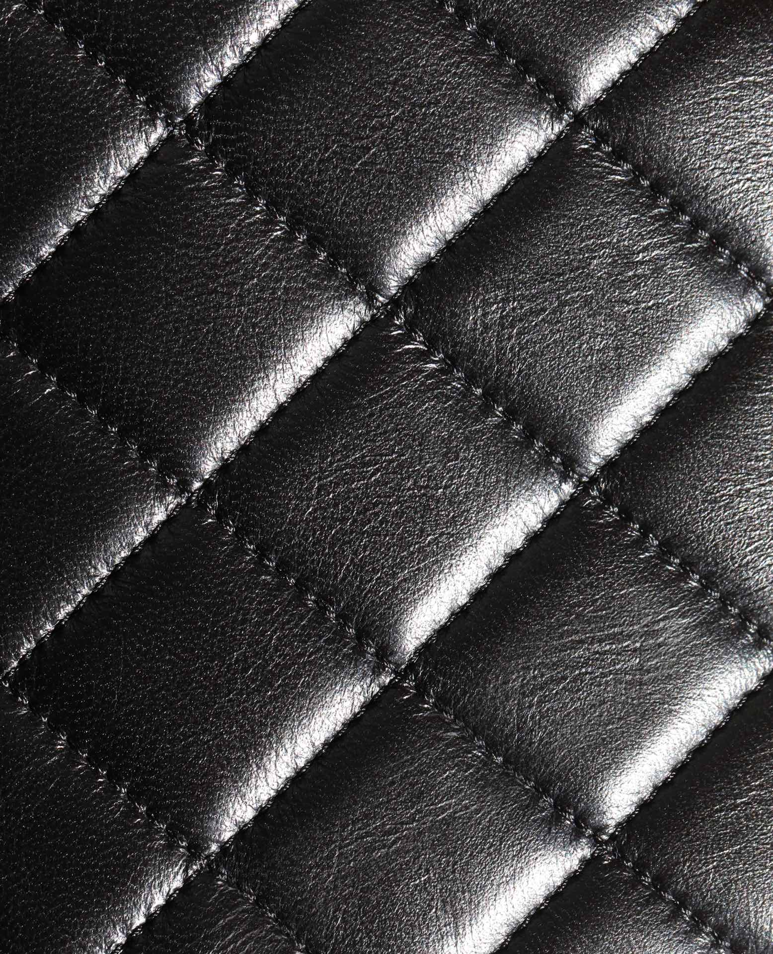 24K Mini Camera Case 18cm Black Lambskin