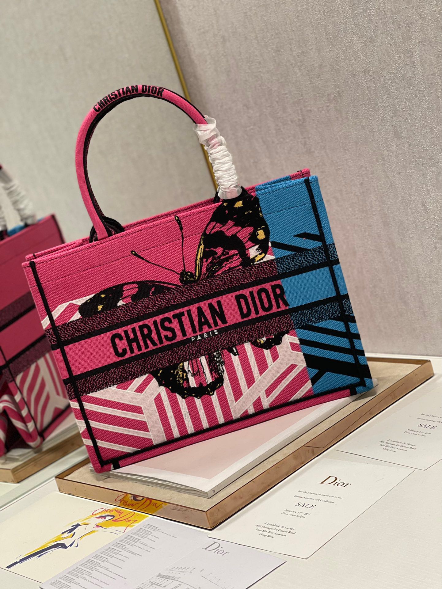 CD Colorful Butterfly Book Tote 36cm Bag Canvas 336531