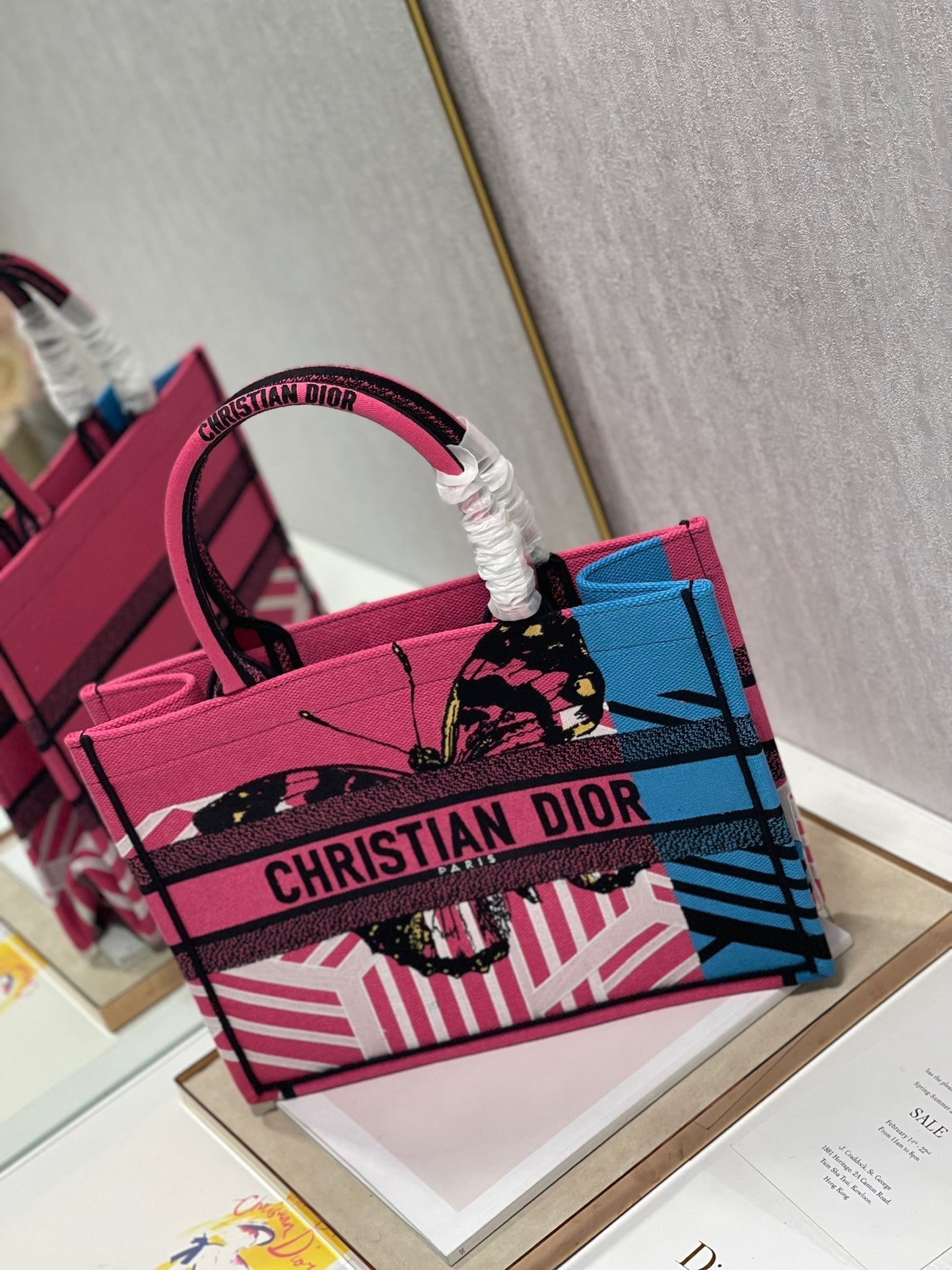 CD Colorful Butterfly Book Tote 36cm Bag Canvas 336531