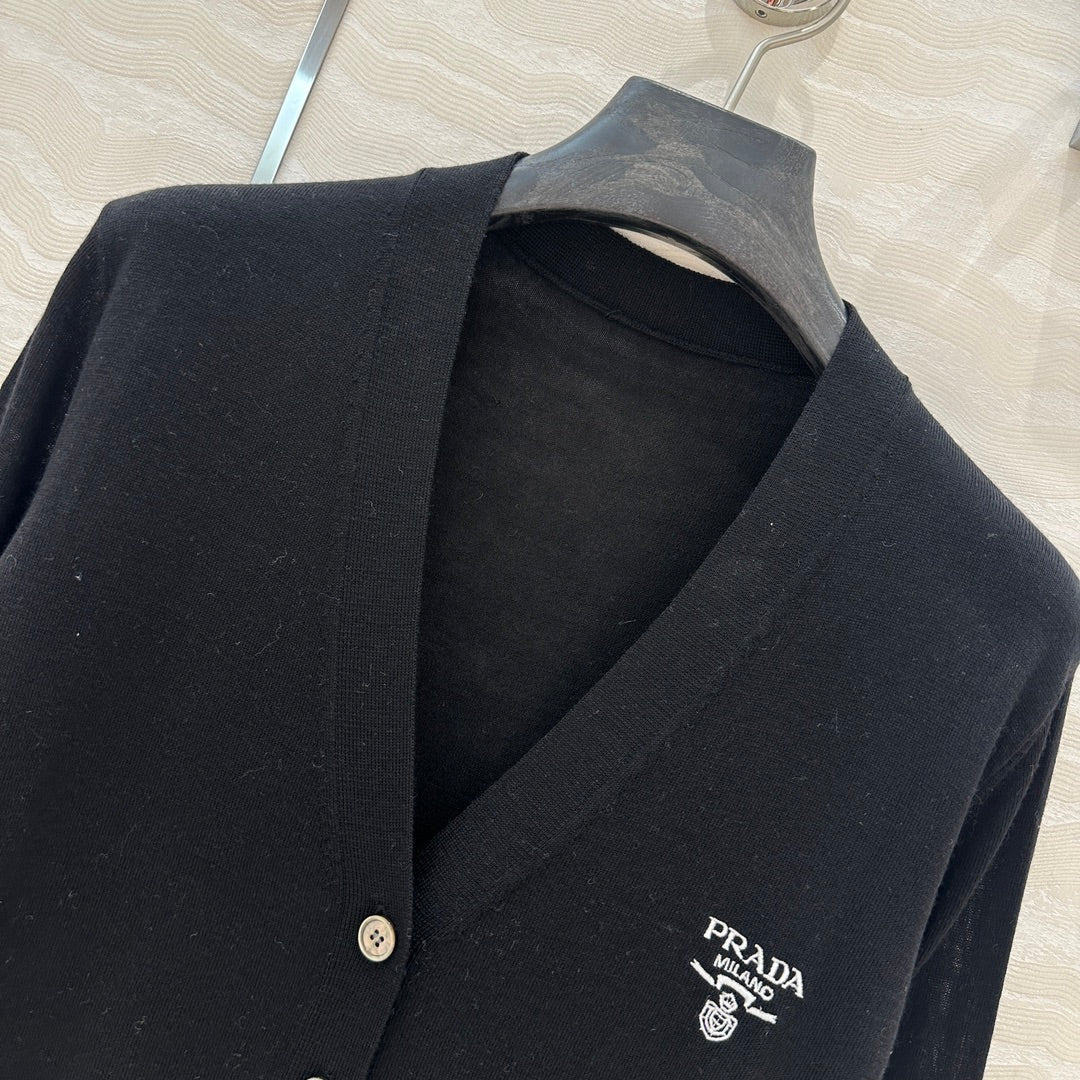 Prada 25 Cardigan Black Wool