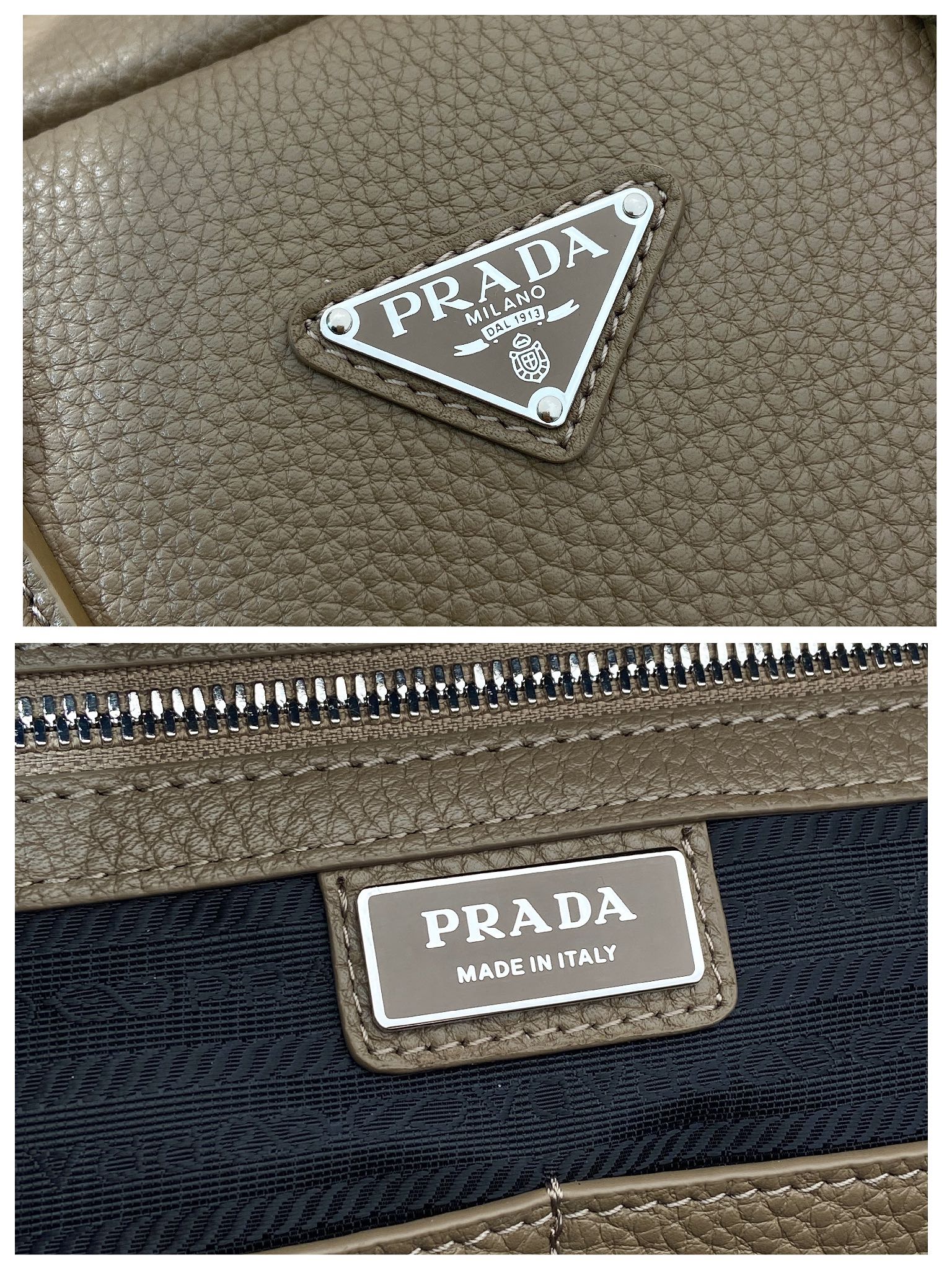 BRIEFCASE 40 IN DRIED MOSS GRAINED CALFSKIN