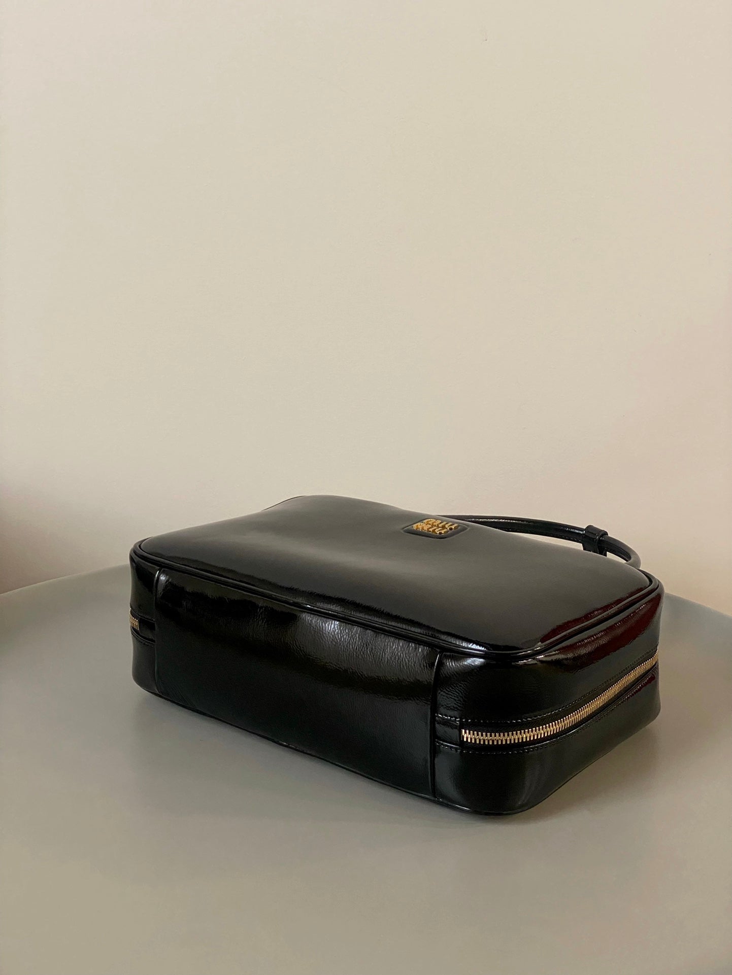 Beau Naplak 34cm Black Patent Leather