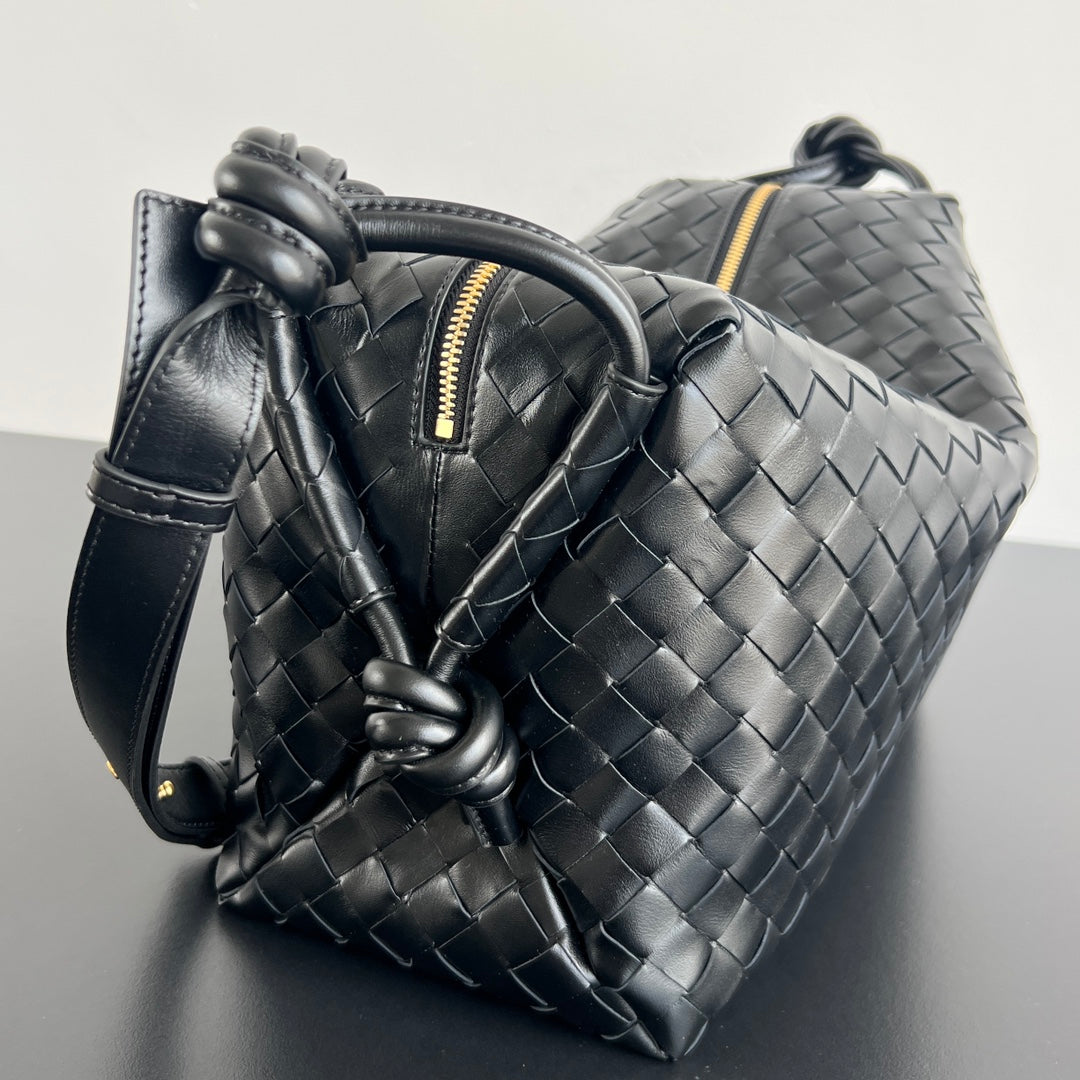 BV Loop Weekender 38cm Black Calfskin