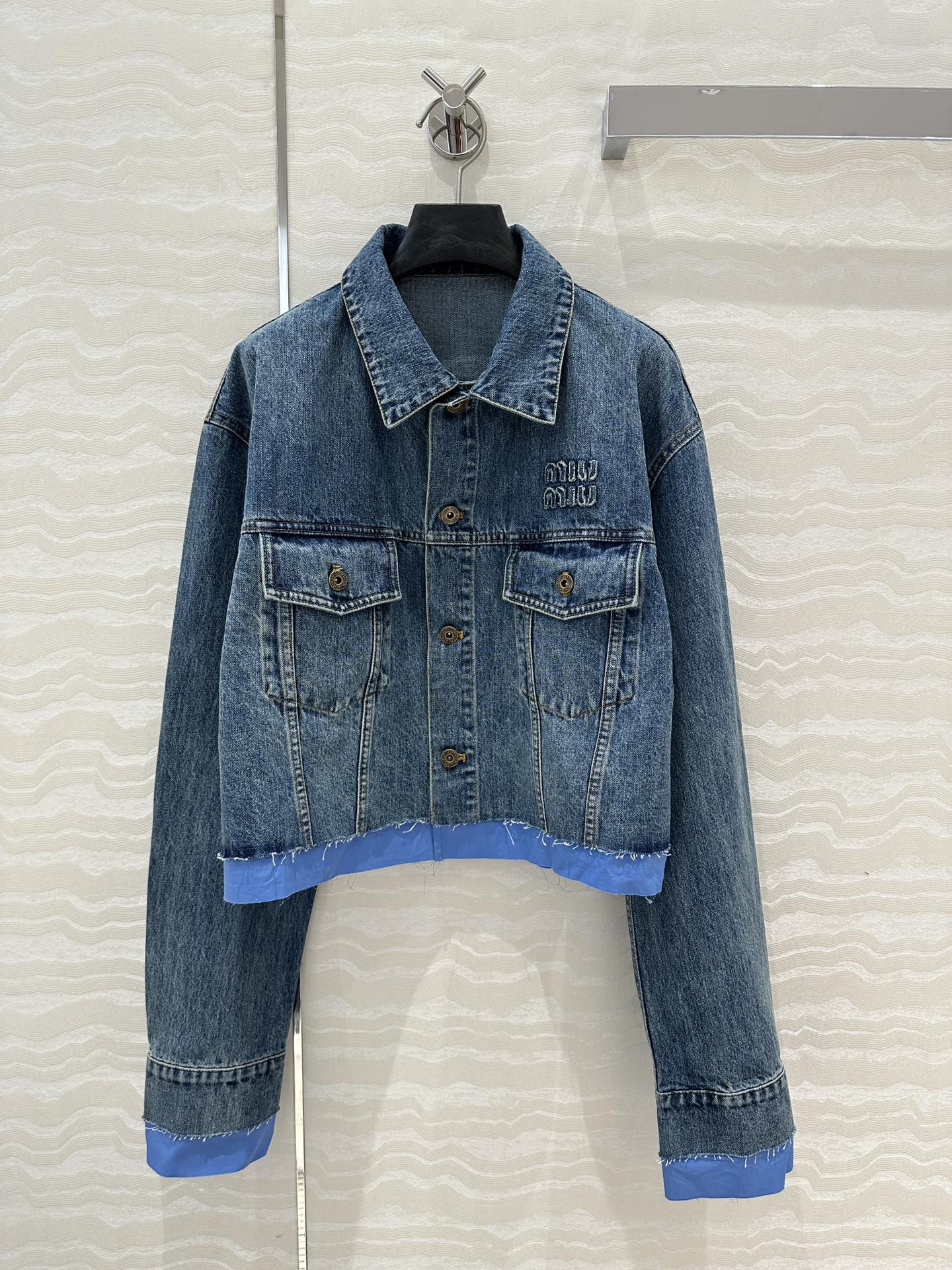 Miumiu Denim Jacket Blue Cotton