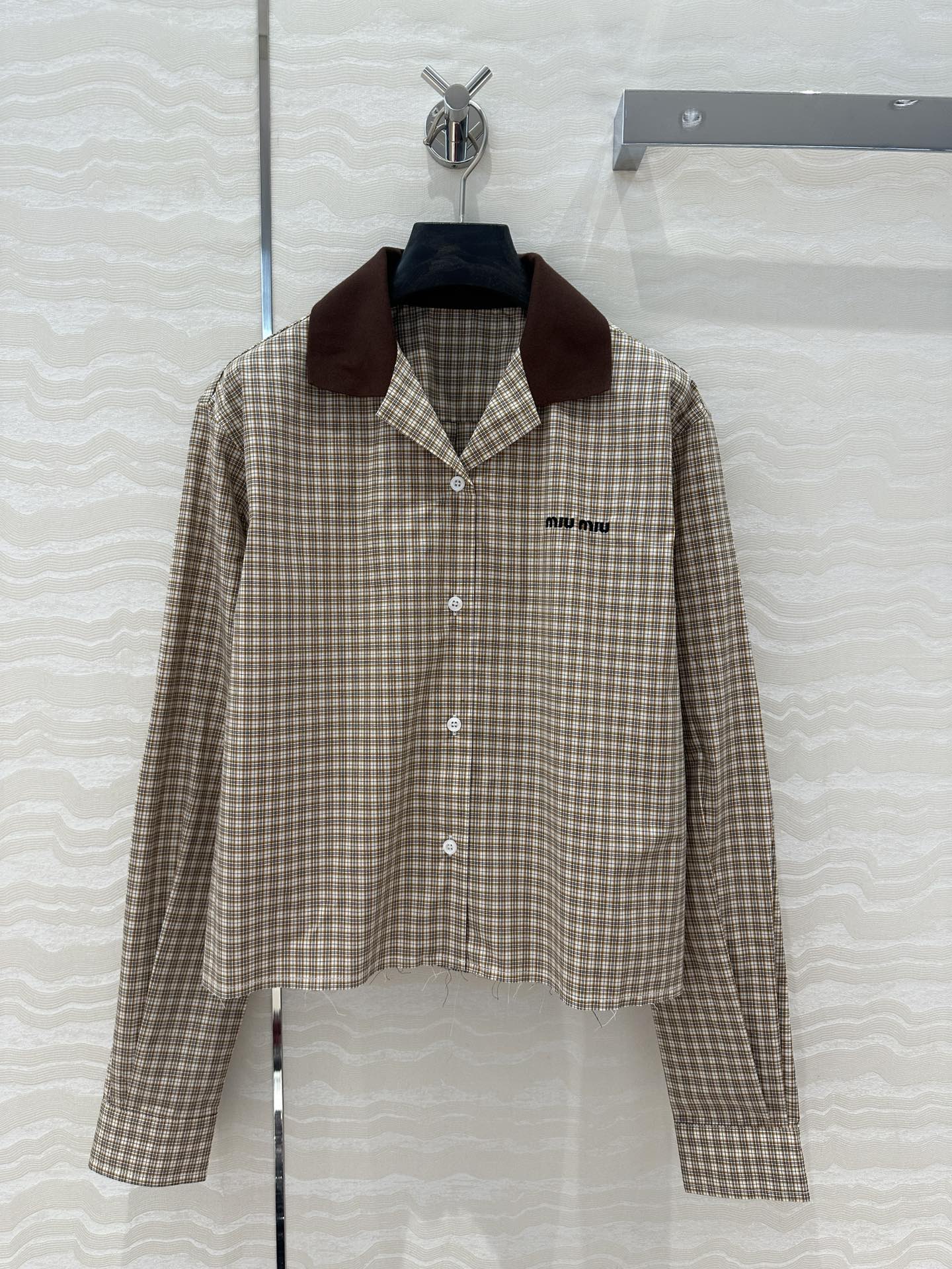 Miu Miu Short Shirt Brown Cotton