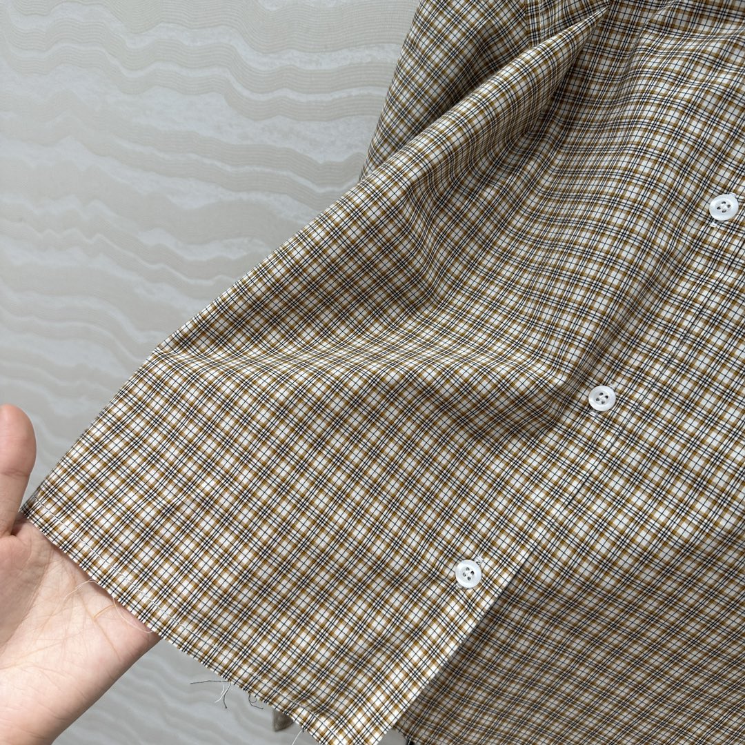 Miu Miu Short Shirt Brown Cotton