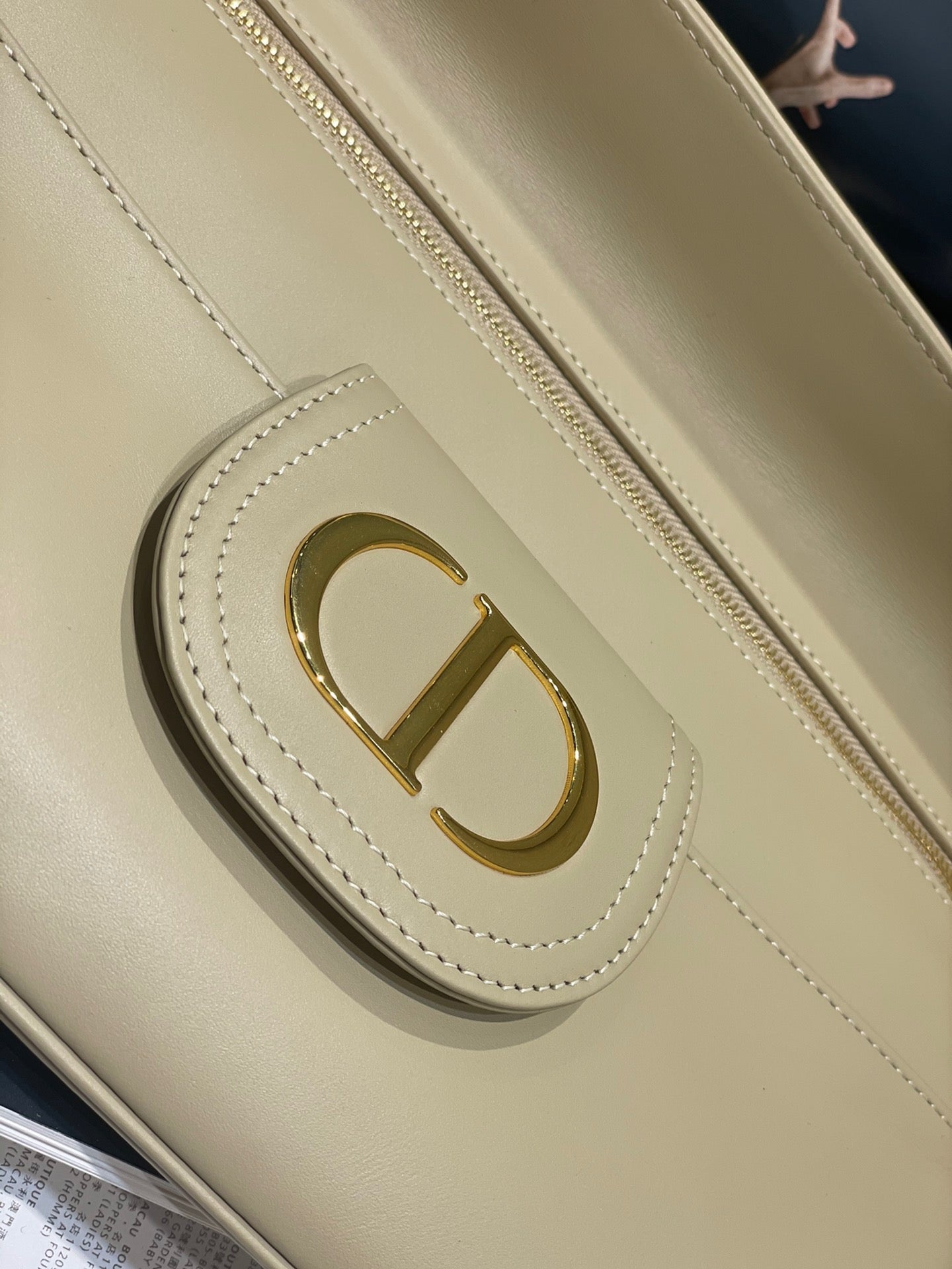CD Diordouble Bag Beige Calfskin 336771