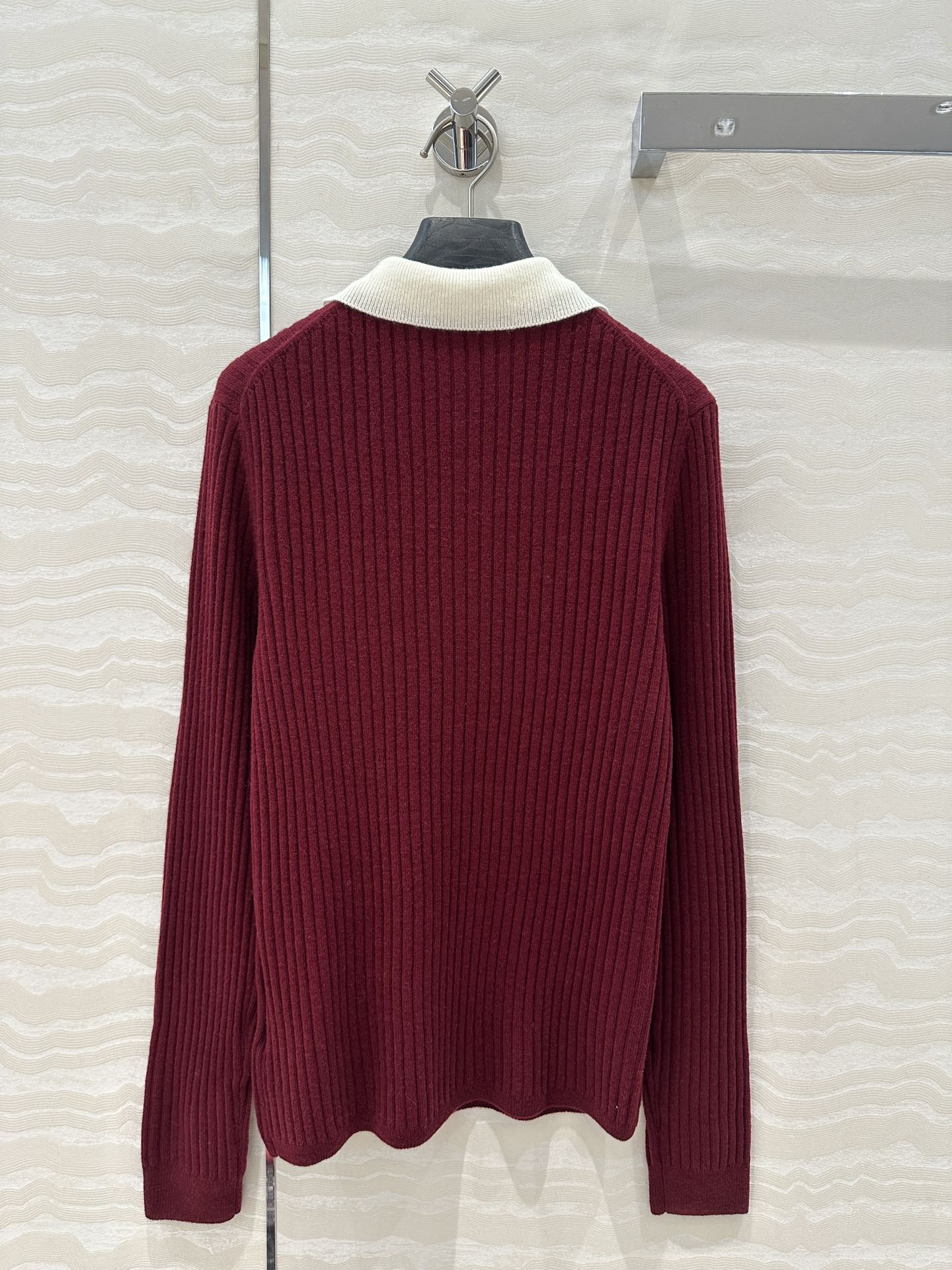Miu Miu Polo Collar Sweater Red Cashmere
