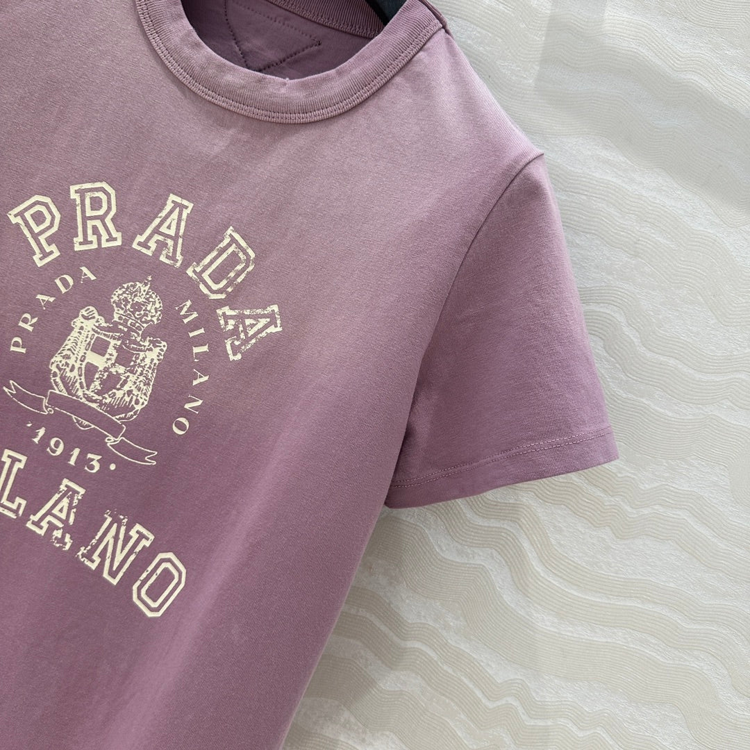 Prada 25 T-shirt Purple Cotton