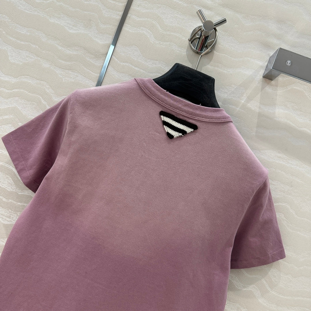 Prada 25 T-shirt Purple Cotton