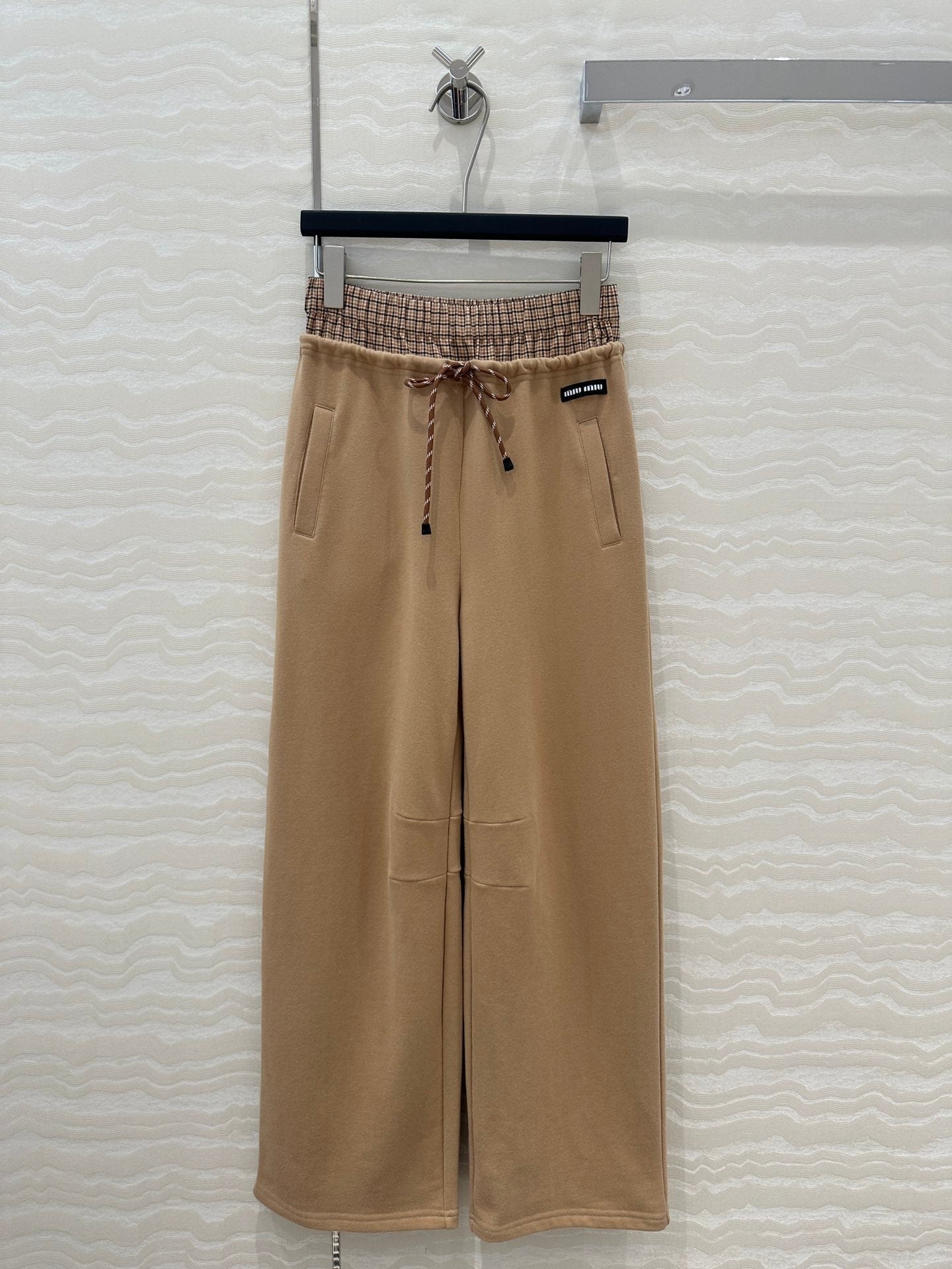 Miu Miu Fake Two-piece Pant Brown Cotton