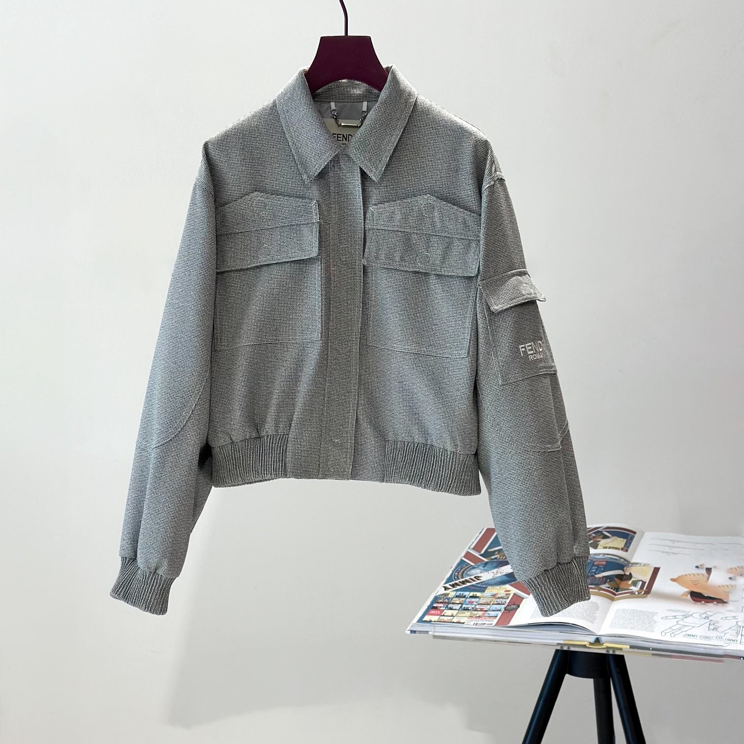 Fendi 25 Jacket Grey Cotton 0031