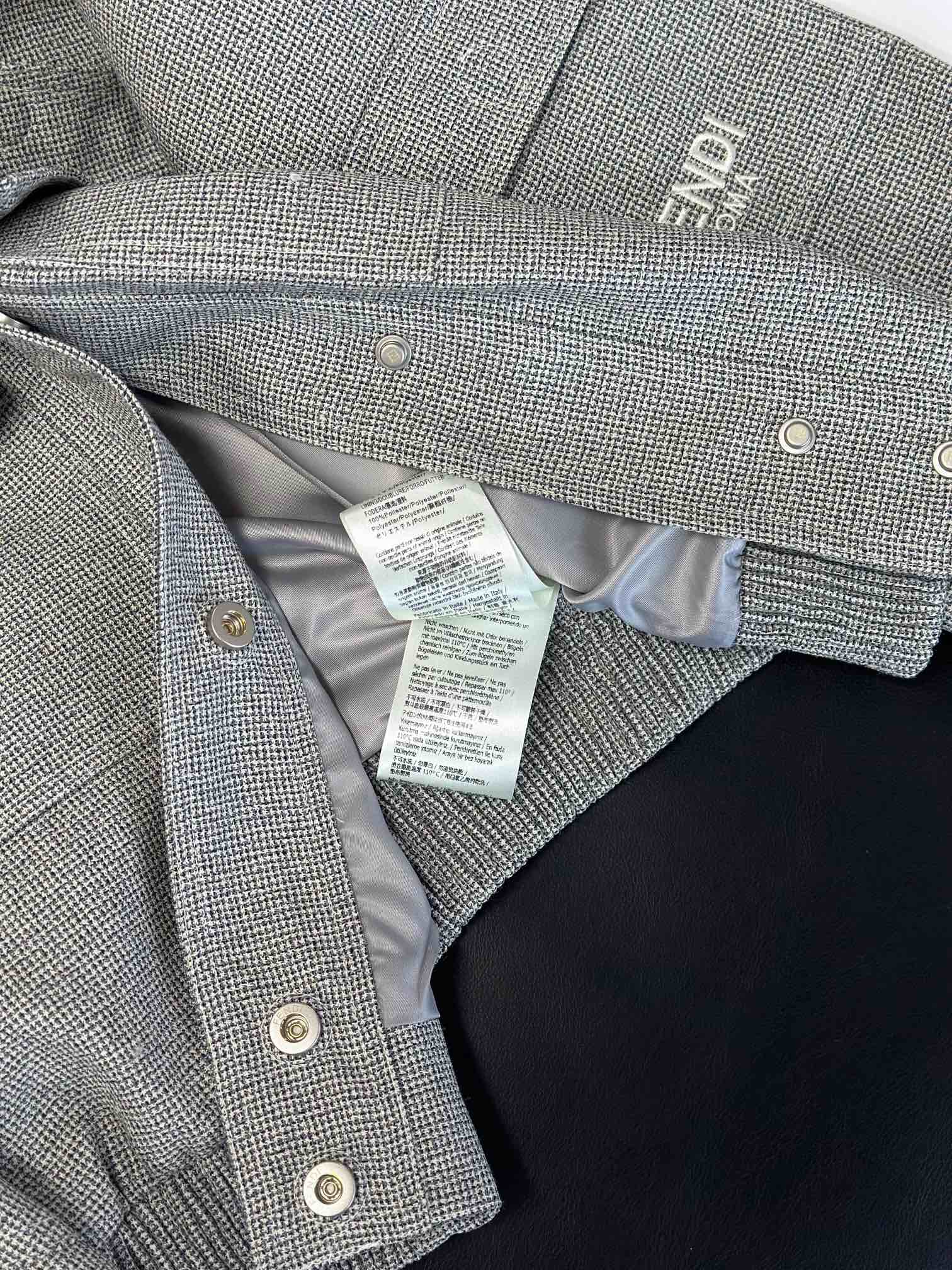 Fendi 25 Jacket Grey Cotton 0031