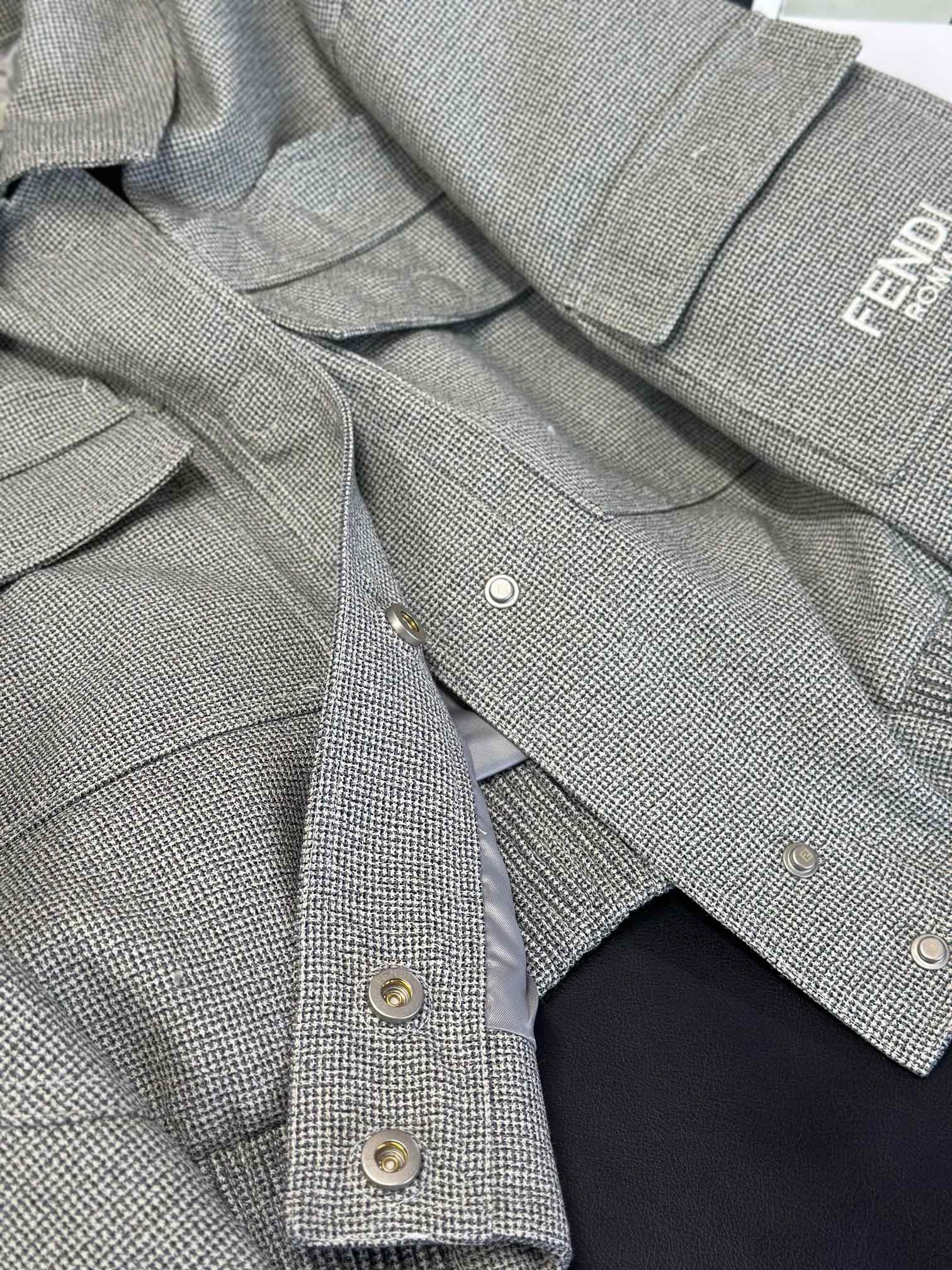Fendi 25 Jacket Grey Cotton 0031