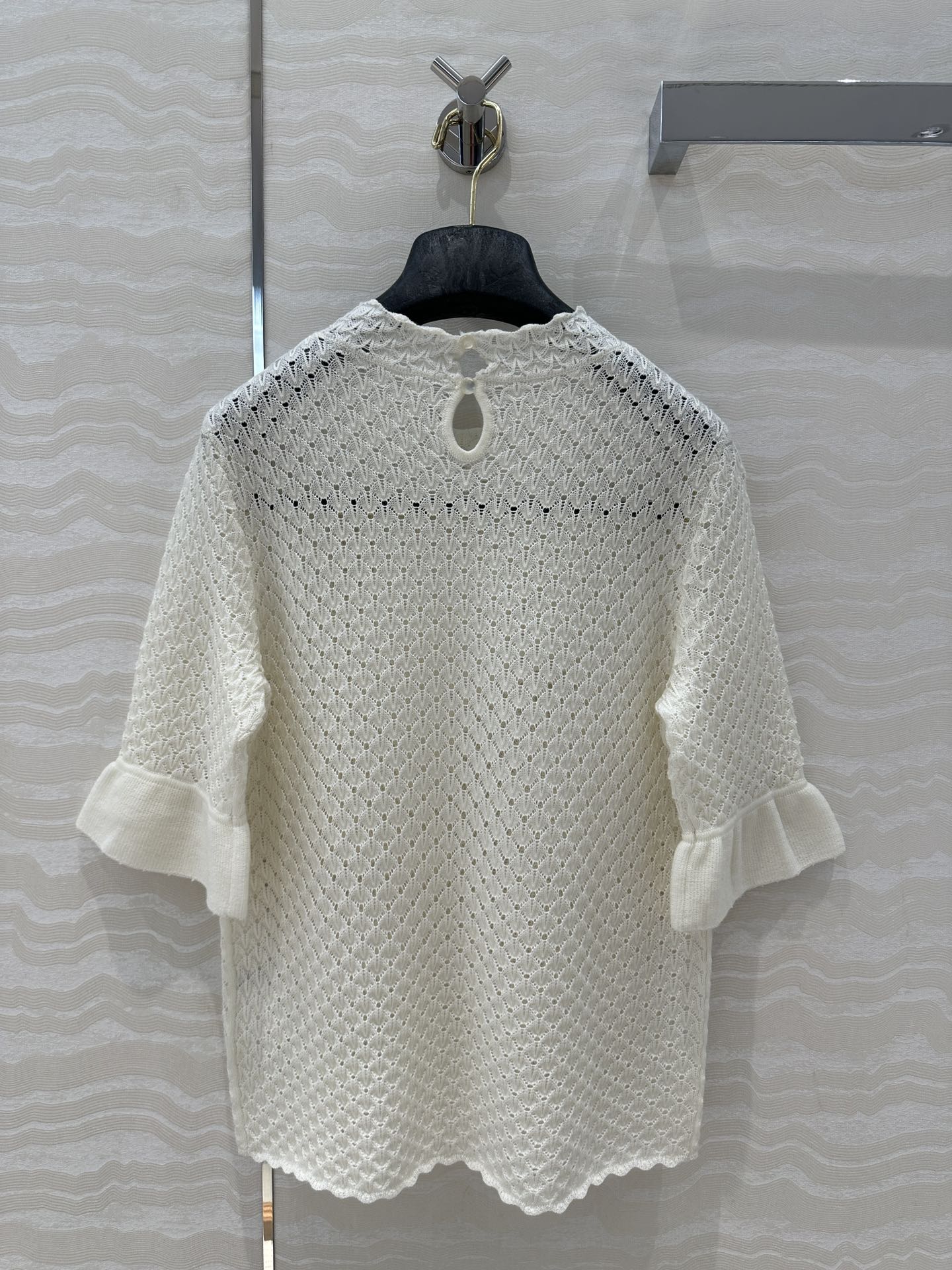 Celine 25 Hollow T-shirt White Wool