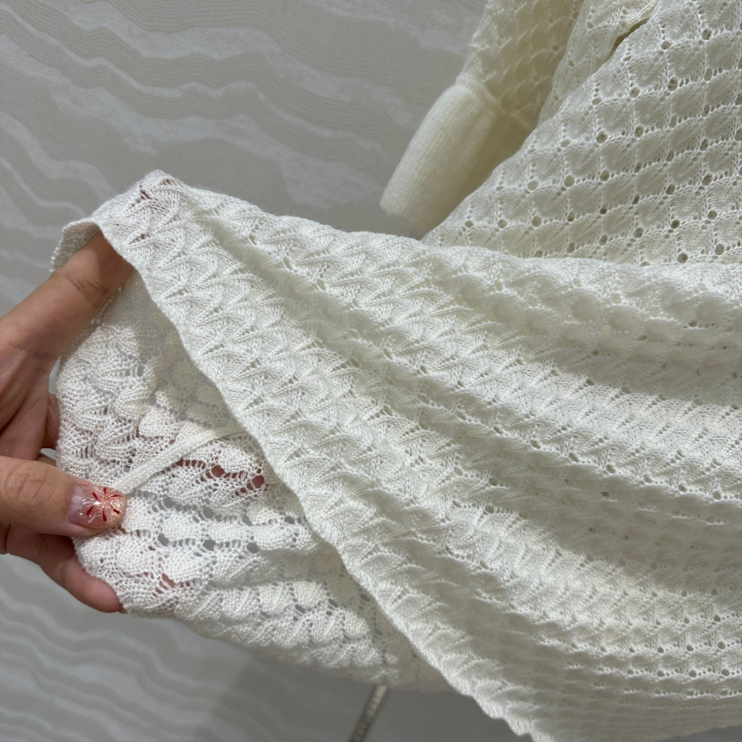 Celine 25 Hollow T-shirt White Wool