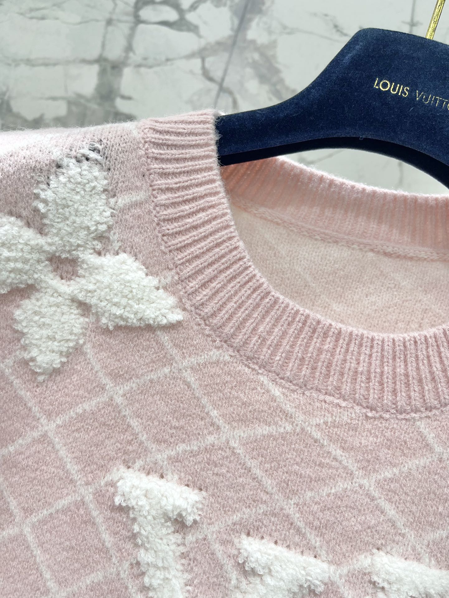 LV Flower T Shirt Pink  Polyamide Wool